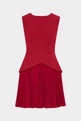 Modern-style Ruched-Detail Haddy Pleated Mini Dress