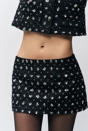 Adjustable Fastening Inverted Pleats Halstead Skirt