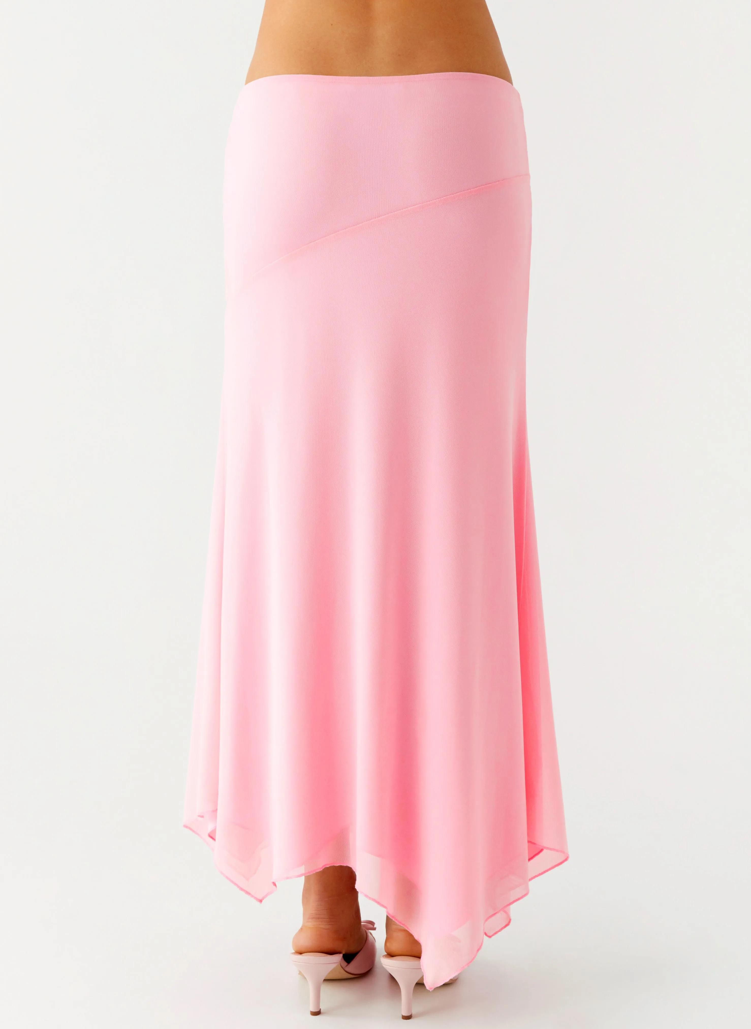 Layered Design Kerrie Hanky Midi Skirt - Baby Pink