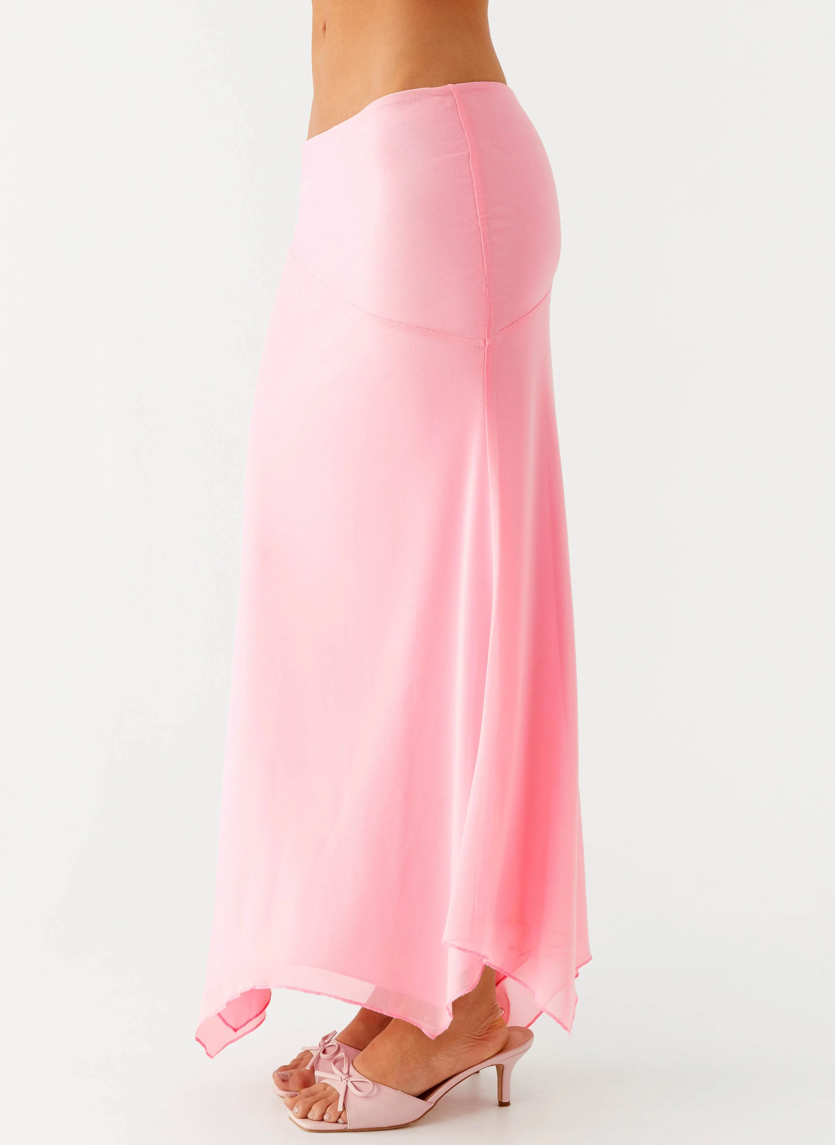 Kerrie Hanky Midi Skirt - Baby Pink Versatile Look Movement Ease