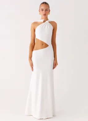 Juliander Knot Maxi Dress - White Body Fit
