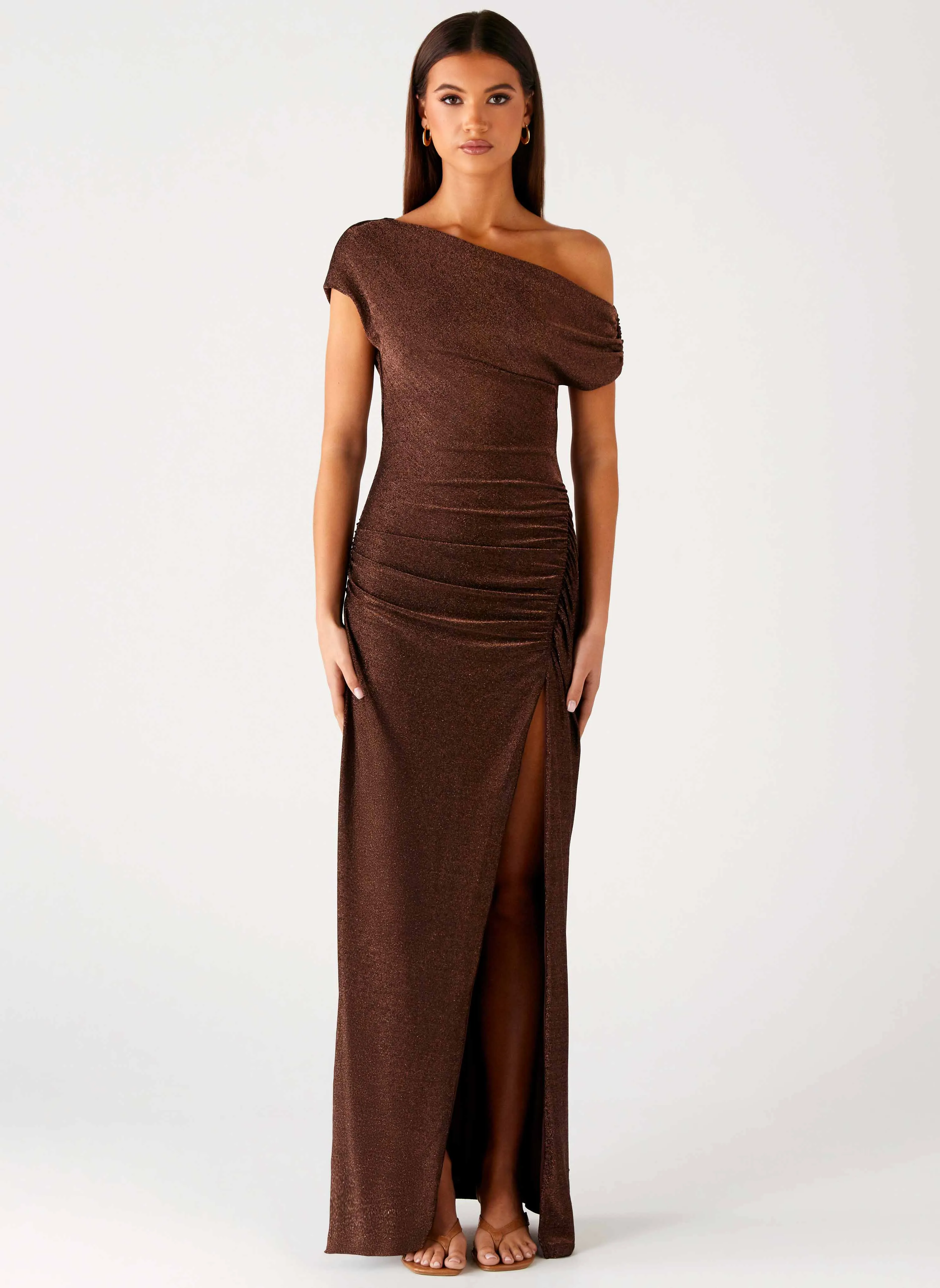 Functional Fit Polished Appearance Harvest Moon Maxi Dress - Chocolate