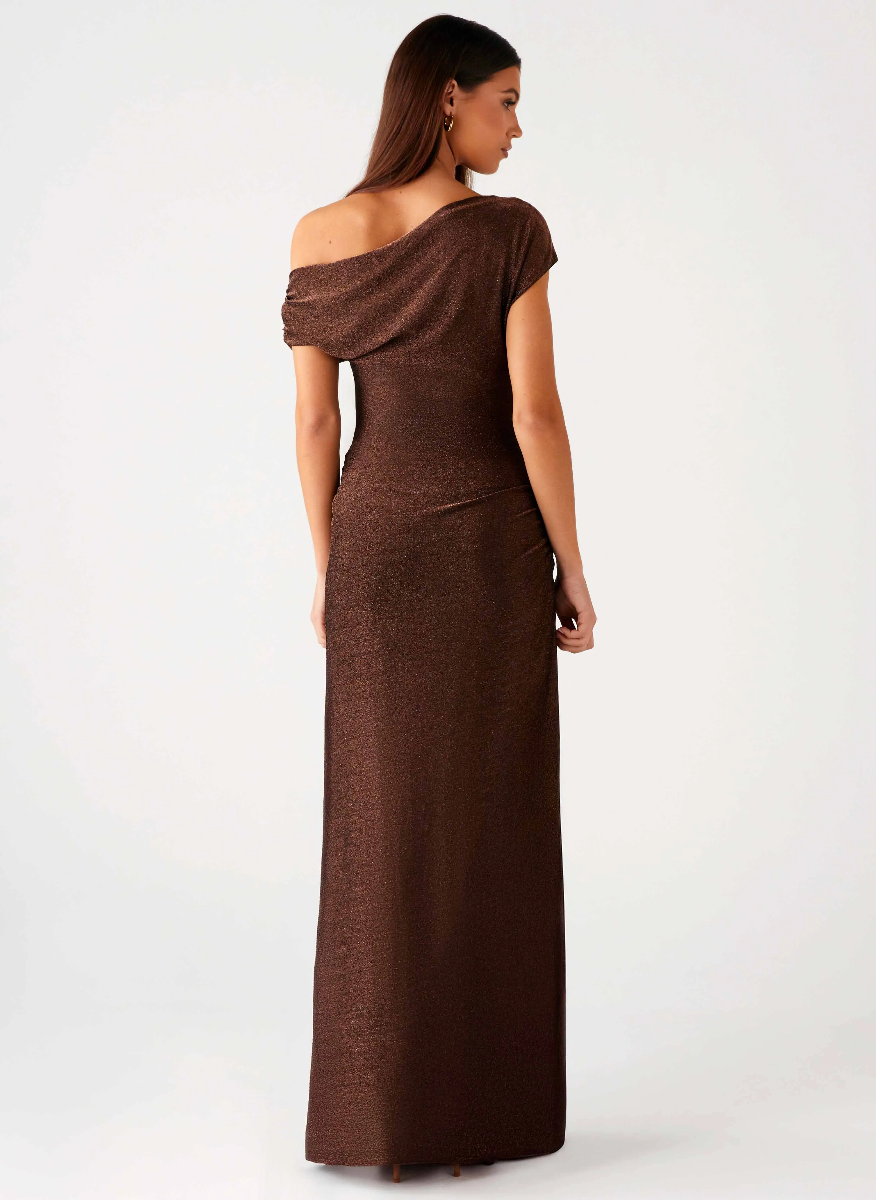 Harvest Moon Maxi Dress - Chocolate Polite Tone