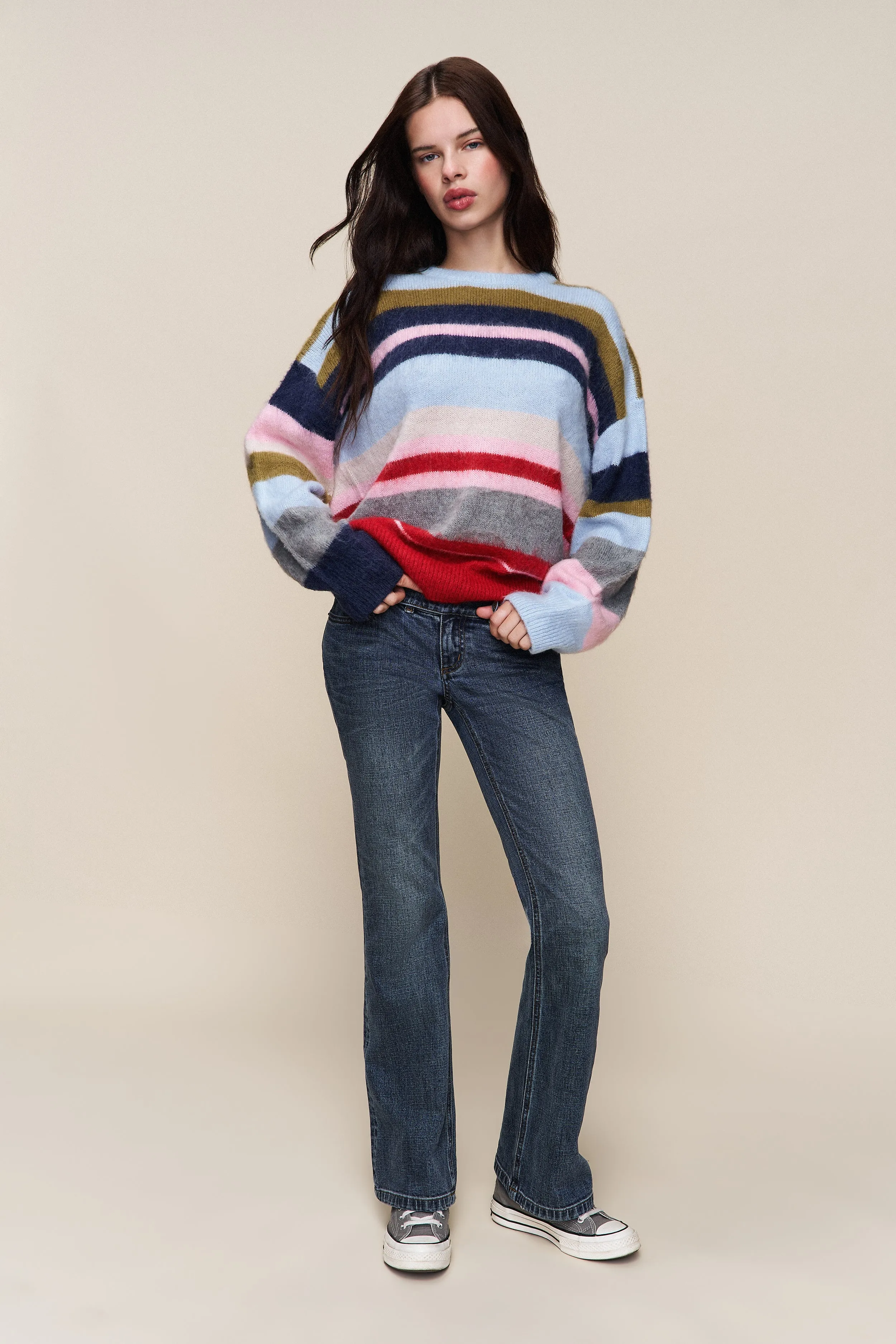 Chic Layer Hawley Oversized Stripe Wool Jumper