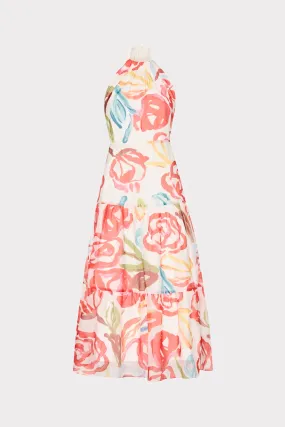 Hayden Floraison Rouge Organza Dress Travel Edge