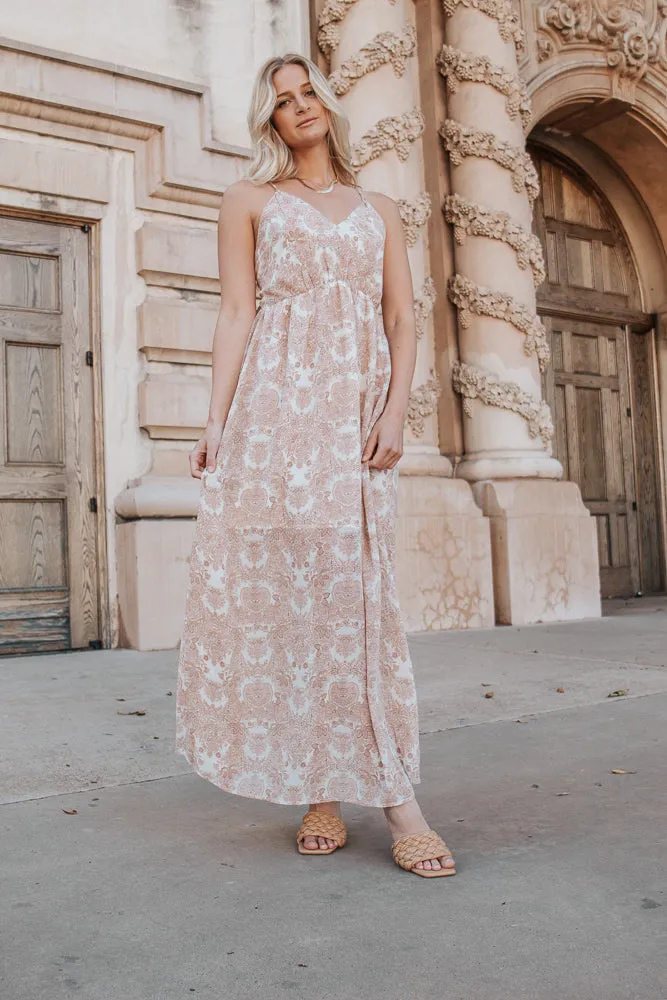 Quick Elegance Playful printed gown Heather Ornate Floral Maxi Dress