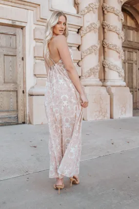 Heather Ornate Floral Maxi Dress Lounge Texture Layer Safe