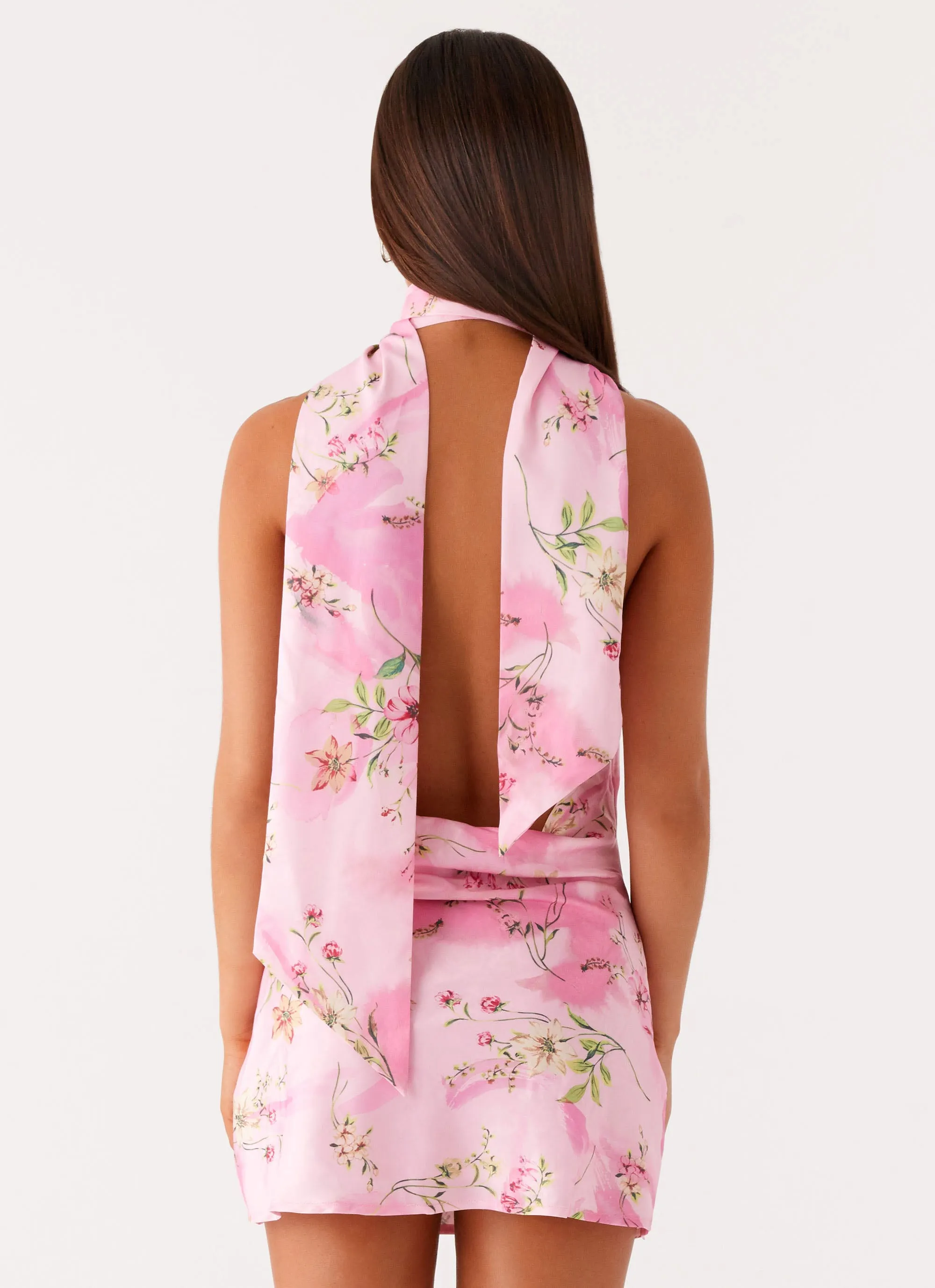 EcoFriendlyDye Fit Mood Heidi Mini Dress - Pink Floral