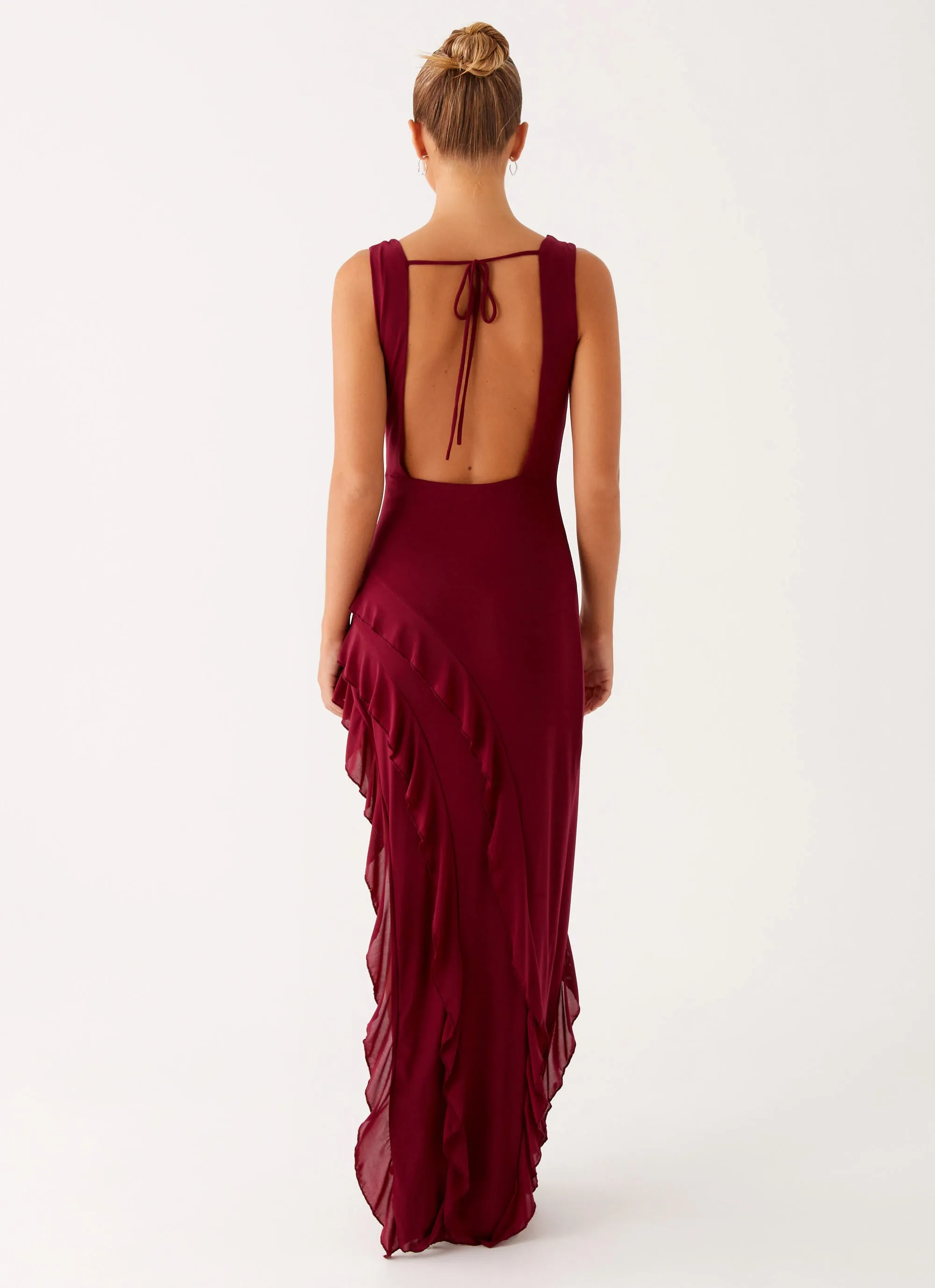 Hendrix Maxi Dress - Raspberry Wine Plus Fit