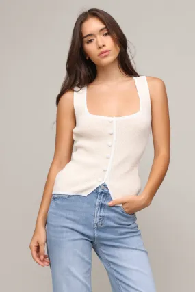 Low Profile Zipper Closure QuickDry Technology Button Sweater Tank