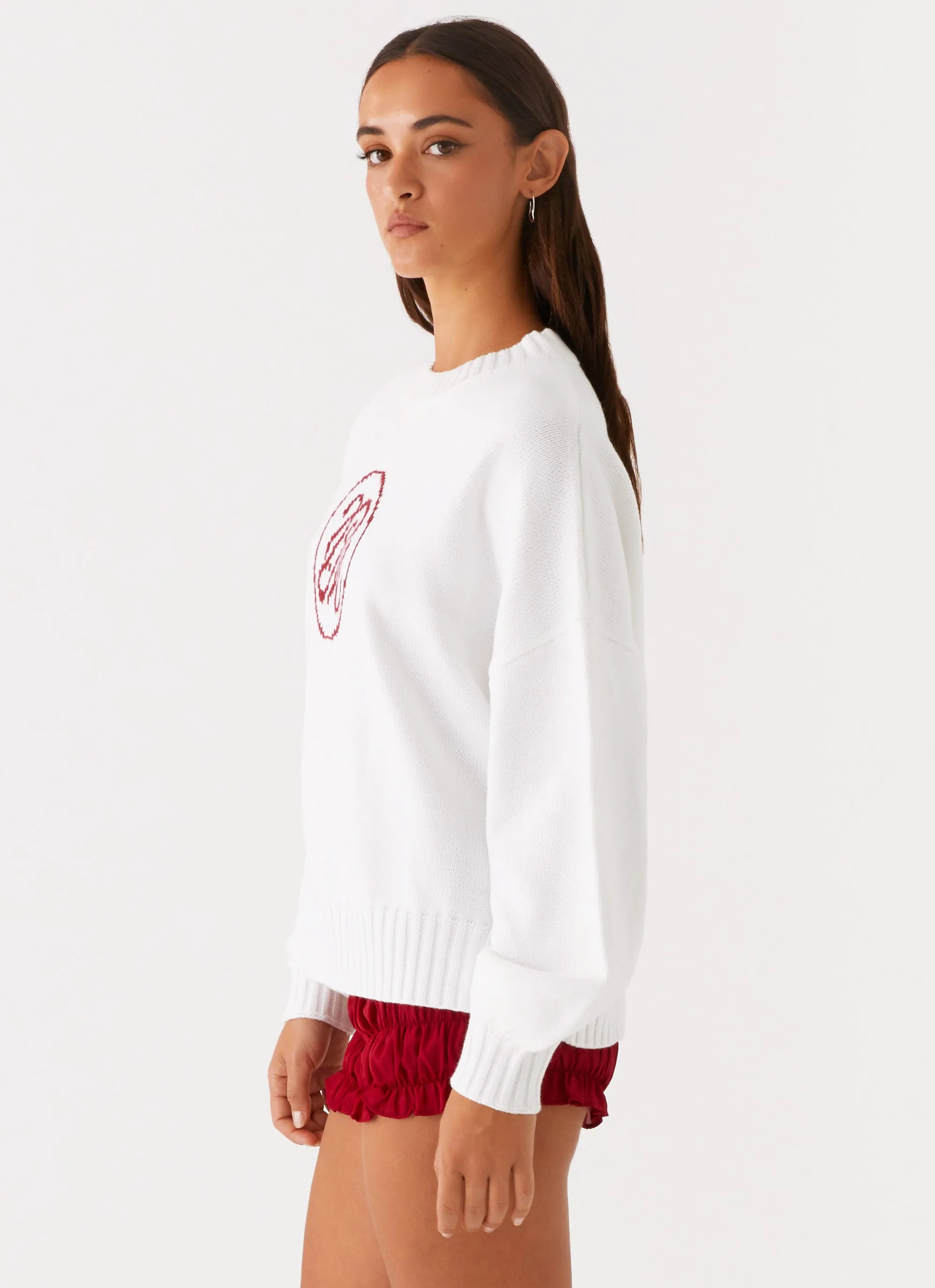 Noise Reduced Fabric Autograph Oversized Sweater - Ivory