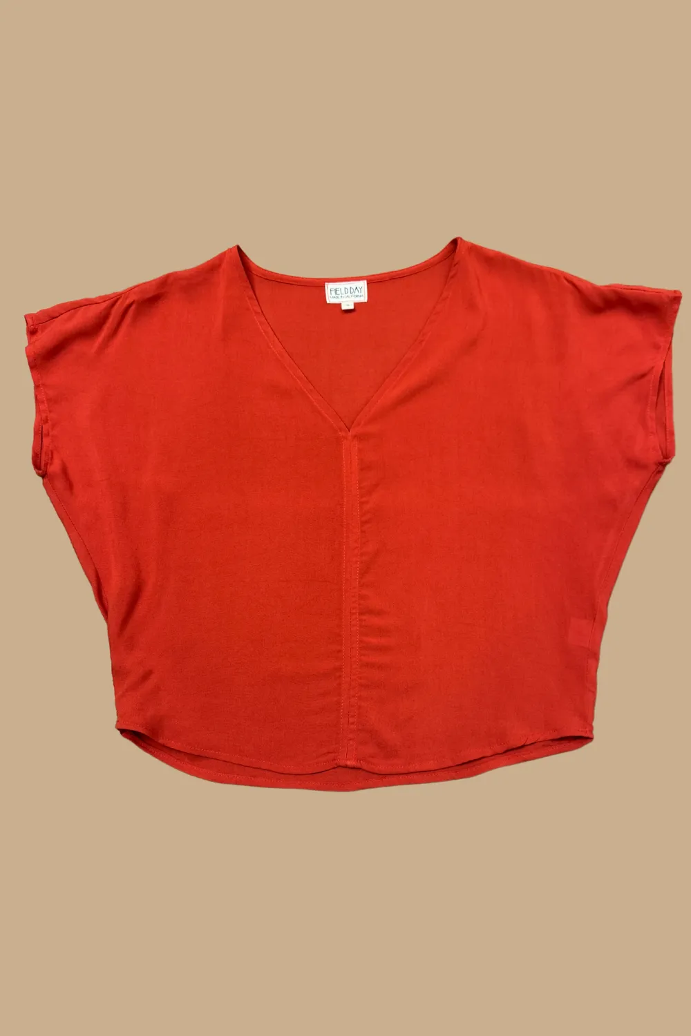NonChafing Fabric RubberizedGrip Dolman Top in Coral Challis