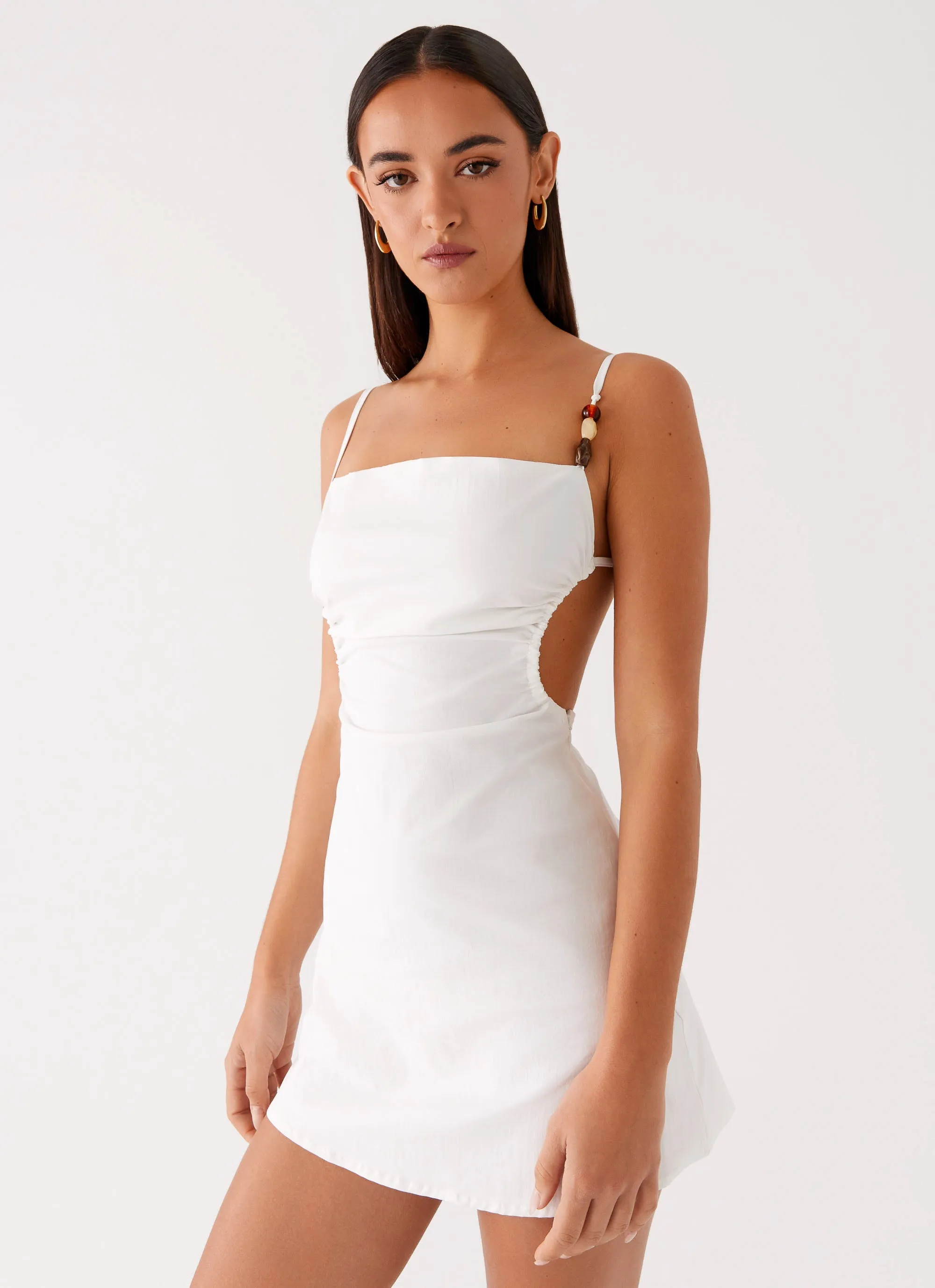 Marlon Mini Dress - White Perfect Shape Everyday Use