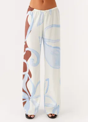 Deacon Low Rise Pants - Bloom Wave Print Active Design Wear MoistureControlLiner