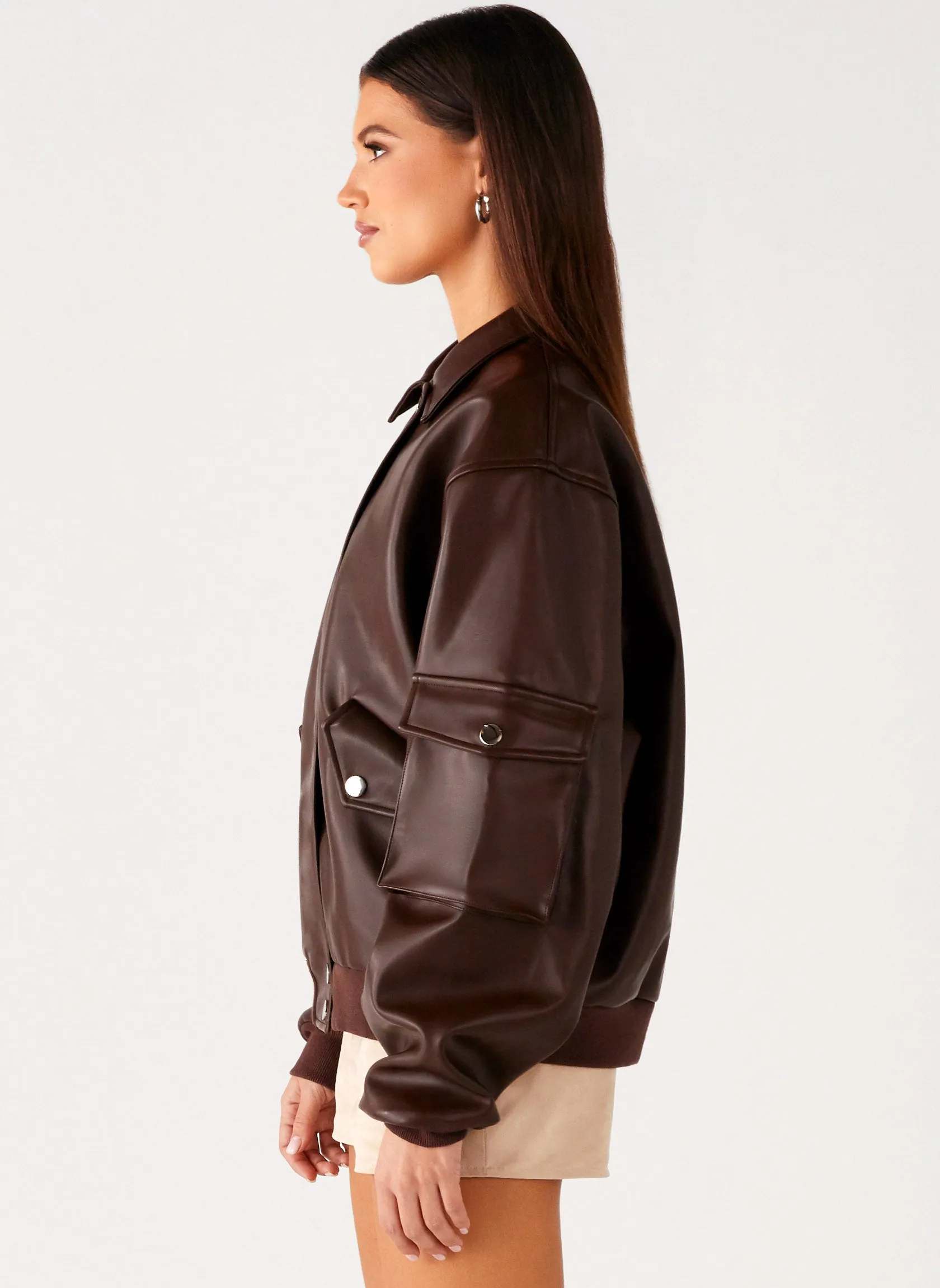 Indara Bomber Jacket - Chocolate Storm Shield