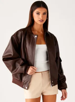Indara Bomber Jacket - Chocolate Ultra Thin Insulation Project