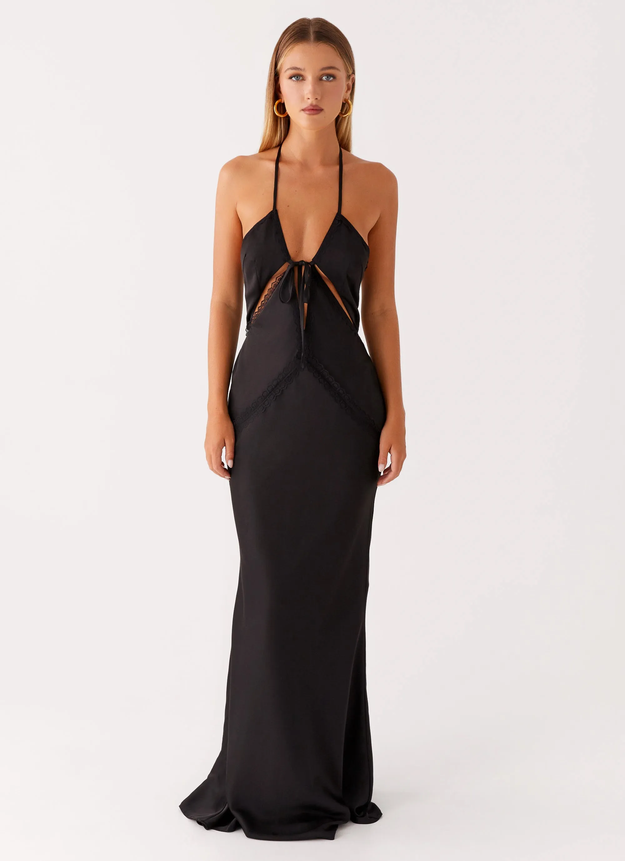 Highway Maxi Dress - Black Comfortable Silhouette Grace Base