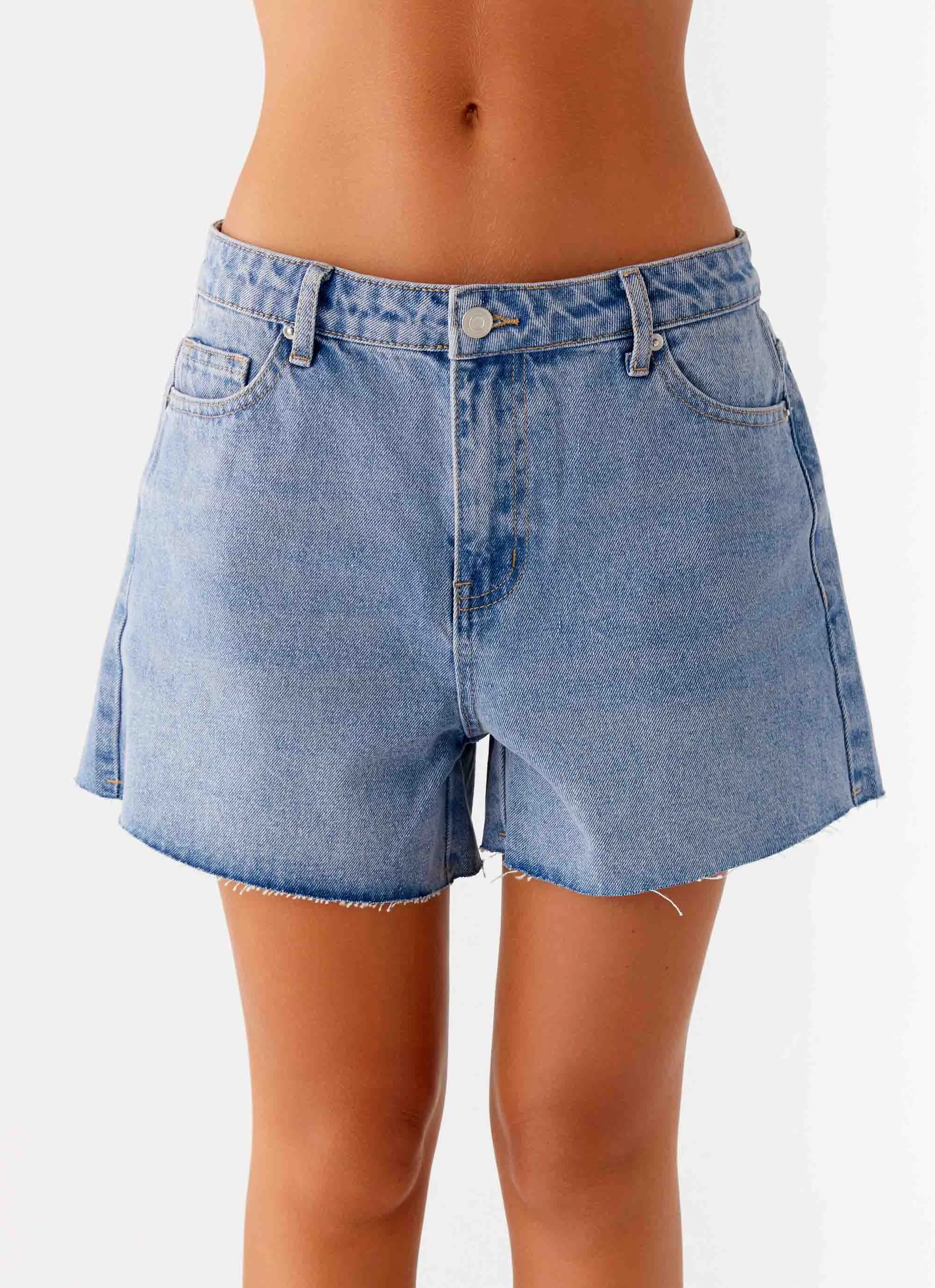 graduation season Roland Denim Shorts - Blue