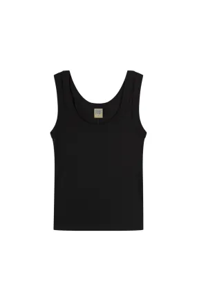 Hillie Tank - Black High Neckline Structure