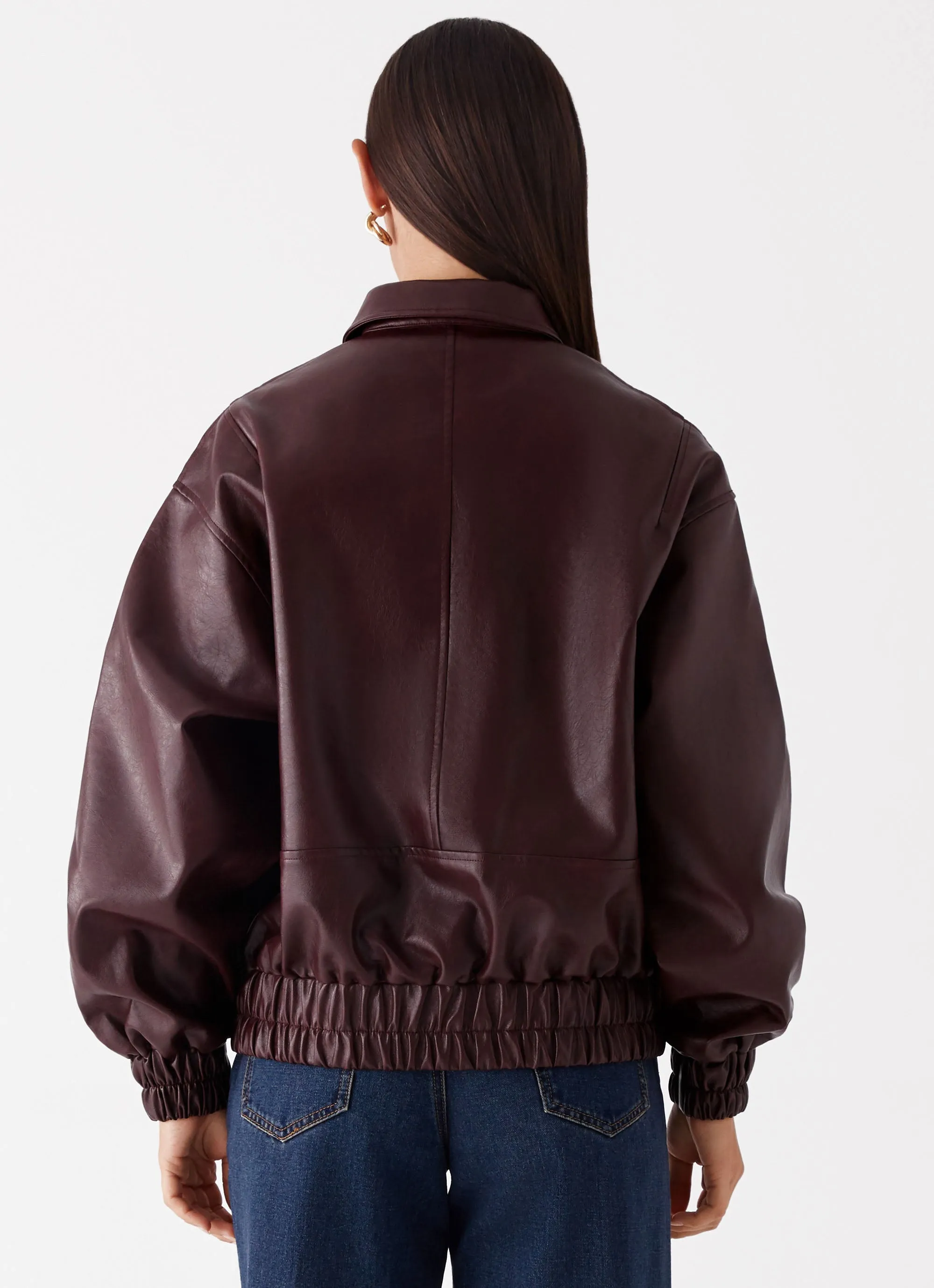 Holland Bomber Jacket - Wine Reinforced Seams