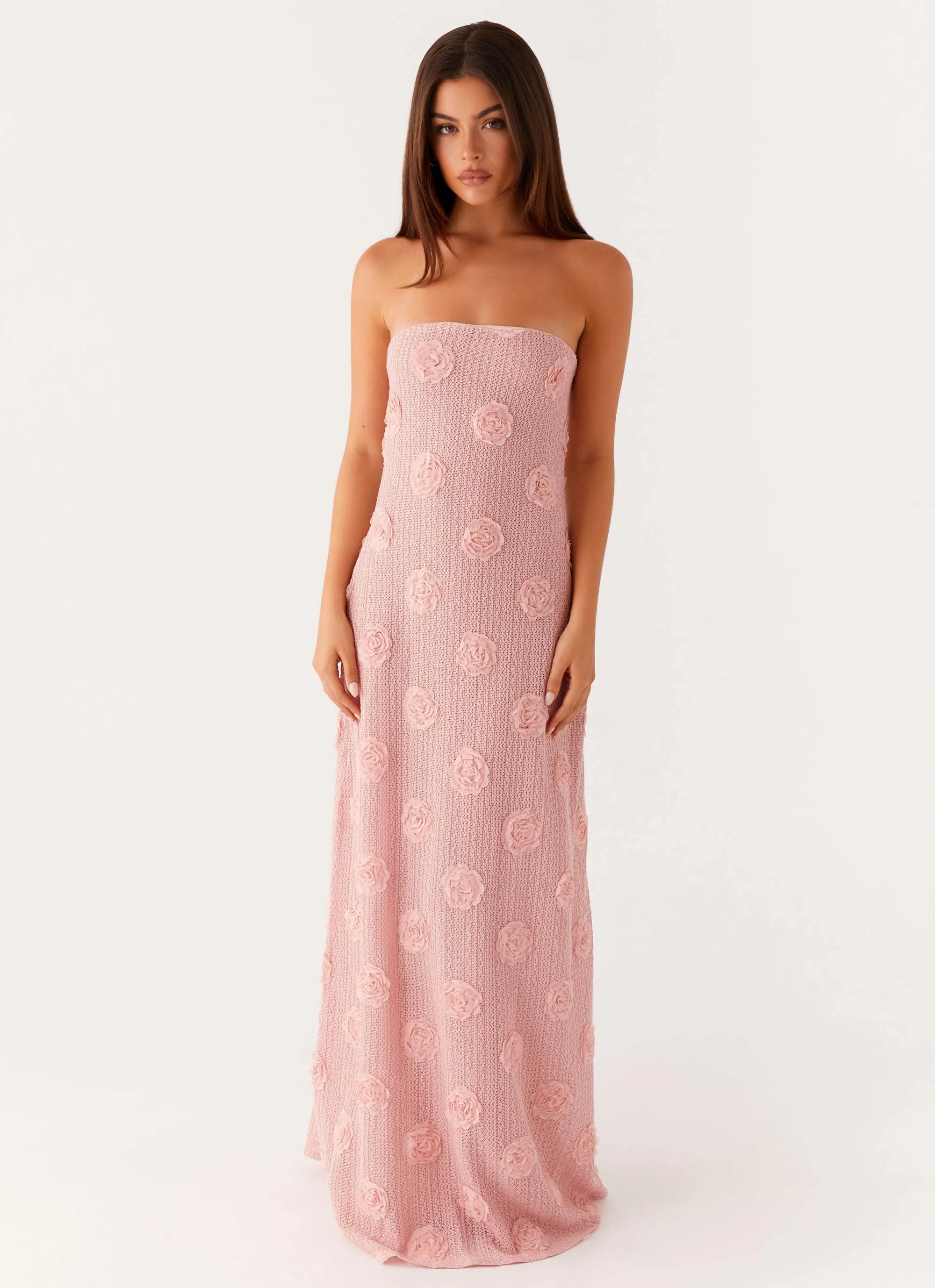 Holly Maxi Dress - Pink Cut-Out-Detail Chic Look