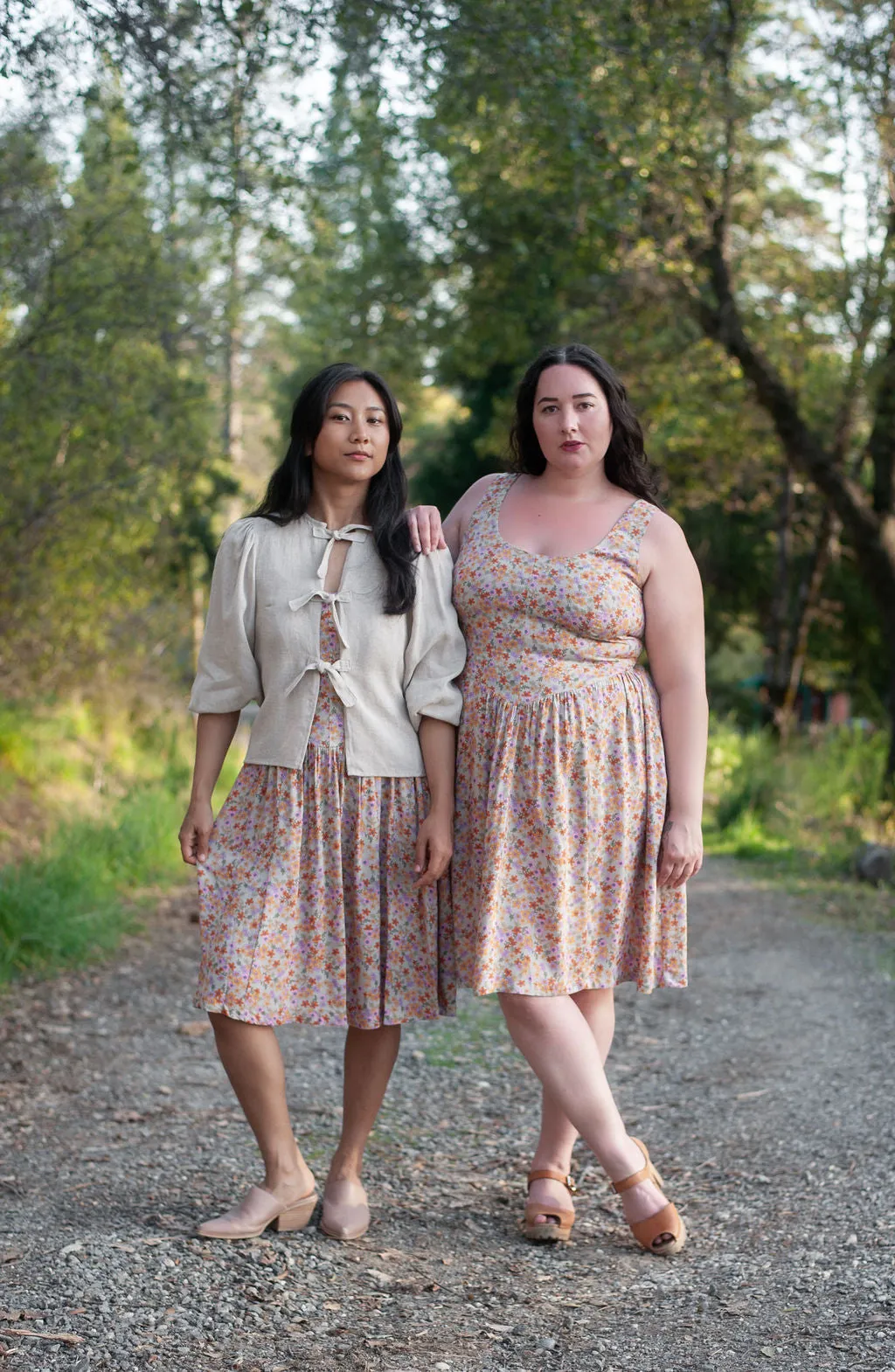 Agnes dress in Calico Bloom Challis Perfectly Fitted