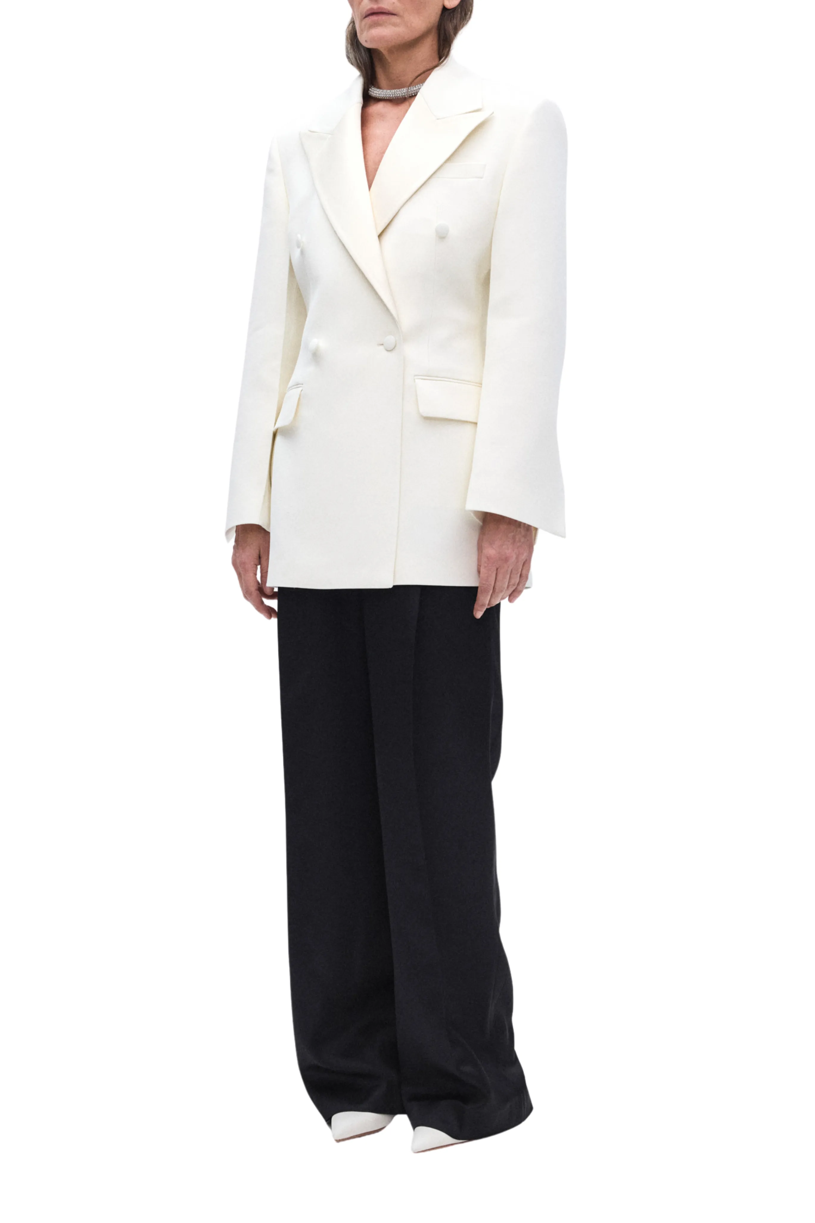 Notch Lapel Hourglass Tuxedo Blazer