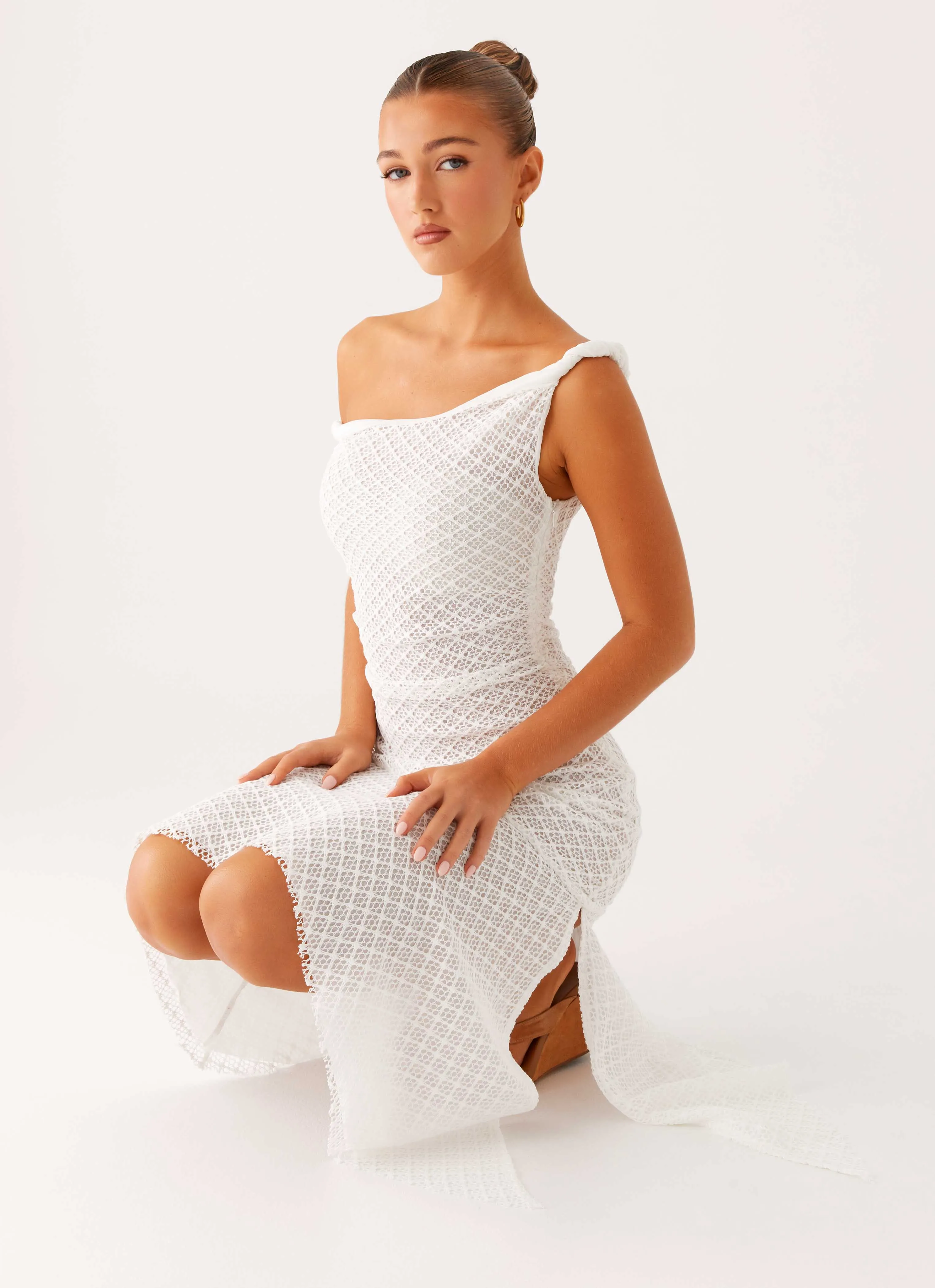 Breeze Grace Huntah Midi Dress - Ivory