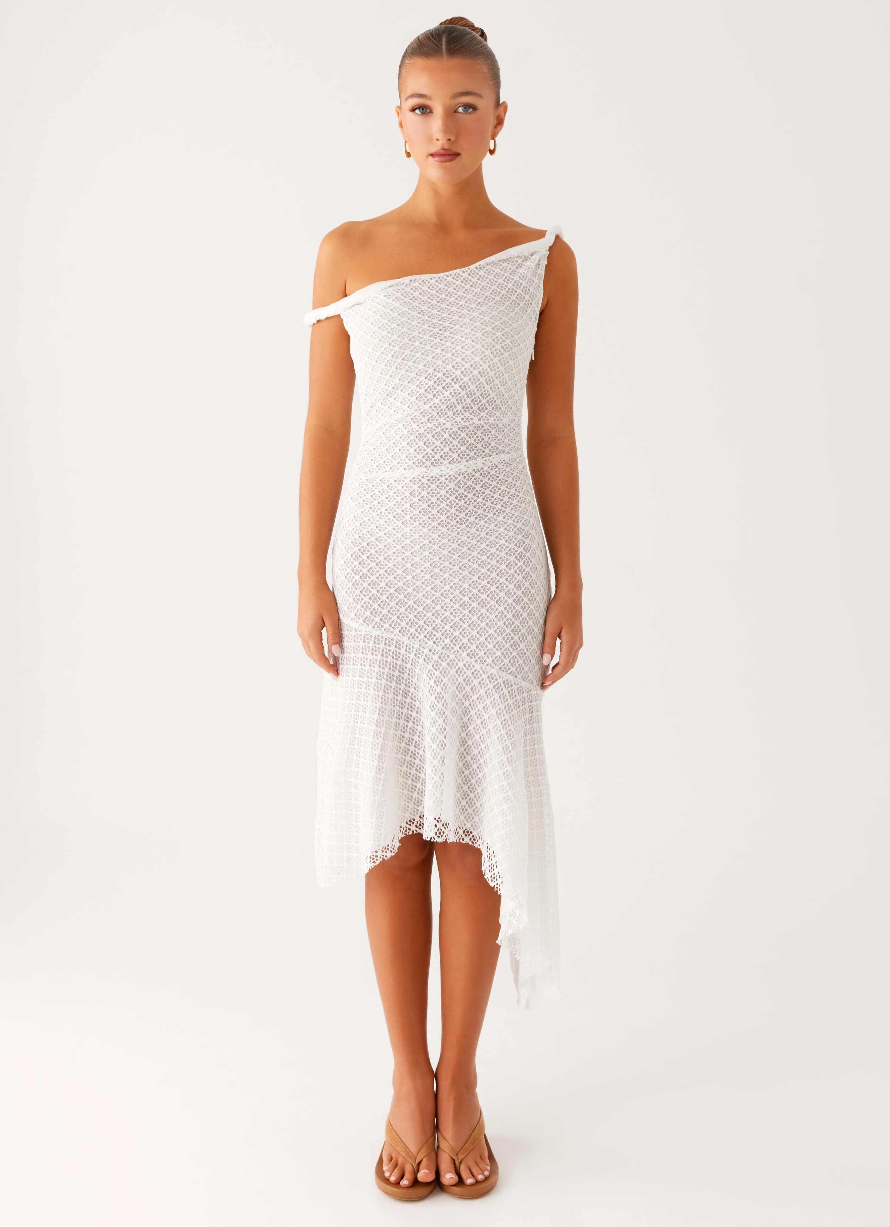 Flow Line Huntah Midi Dress - Ivory