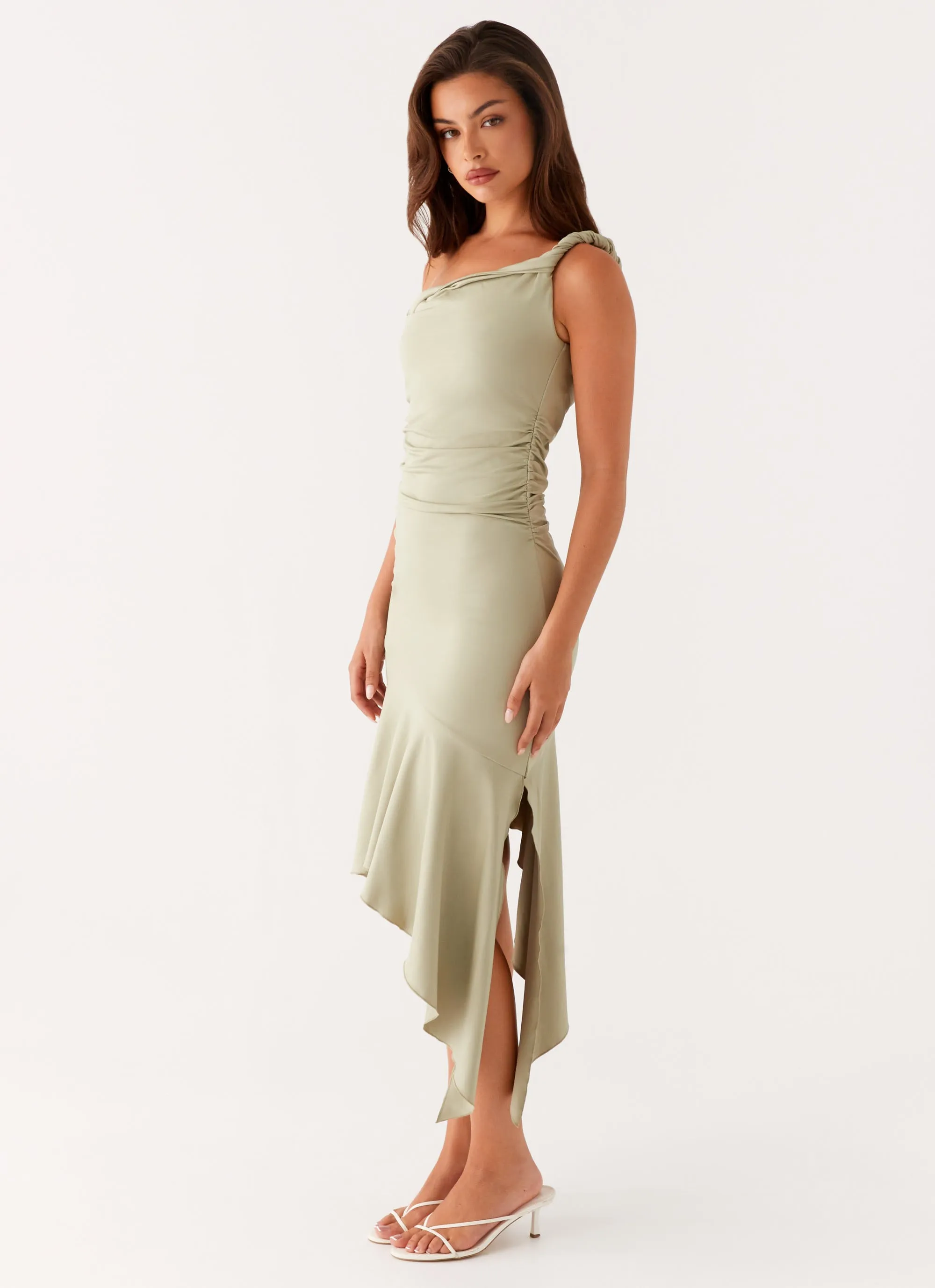 Huntah Midi Dress - Sage London Edge