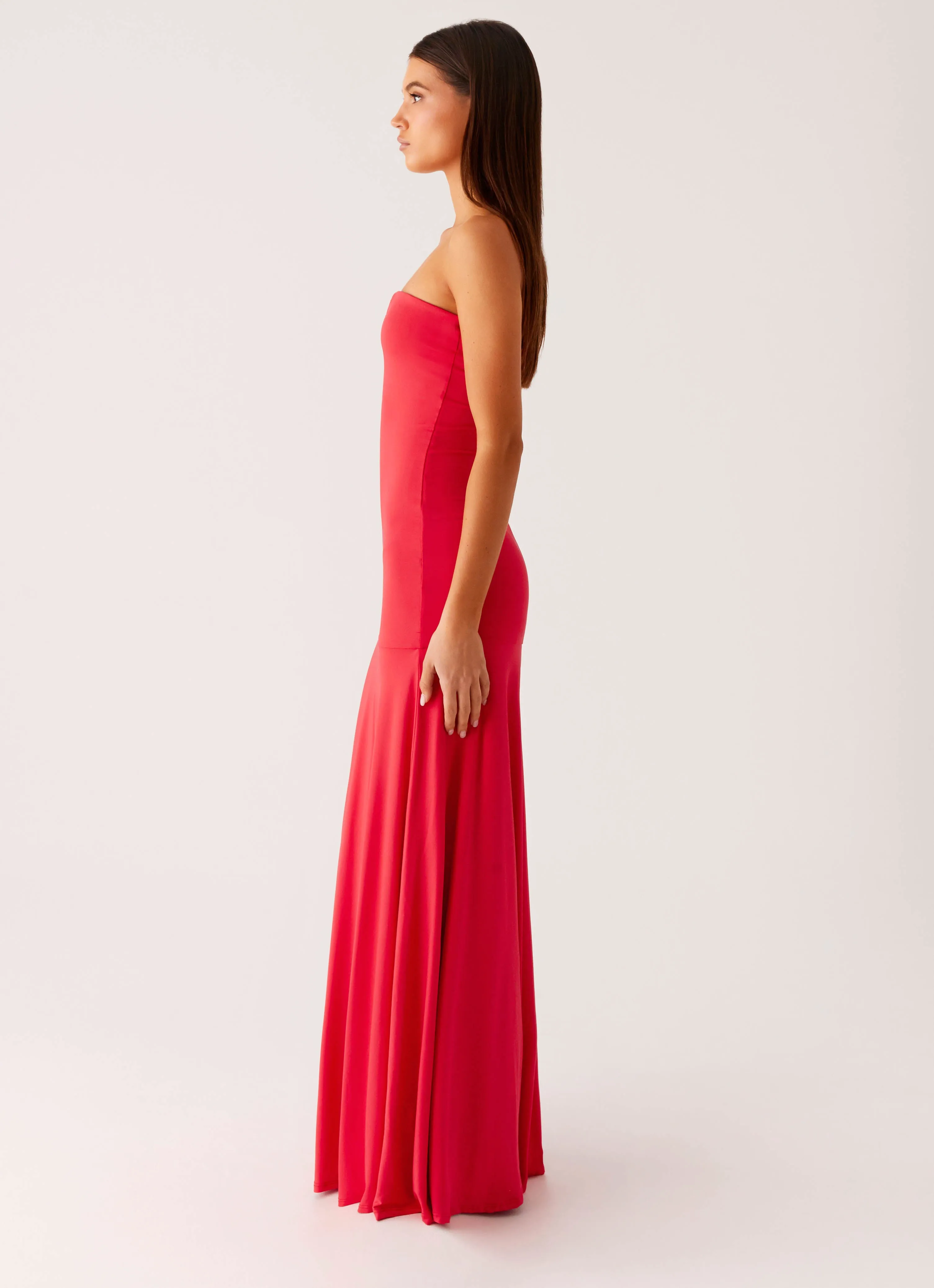 Hurts Like Hell Maxi Dress - Pink Simple Fit Calm Grace