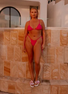 Calista Bikini Top - Pink Durable Stretch Fibers Neutral Buoyancy Engineering