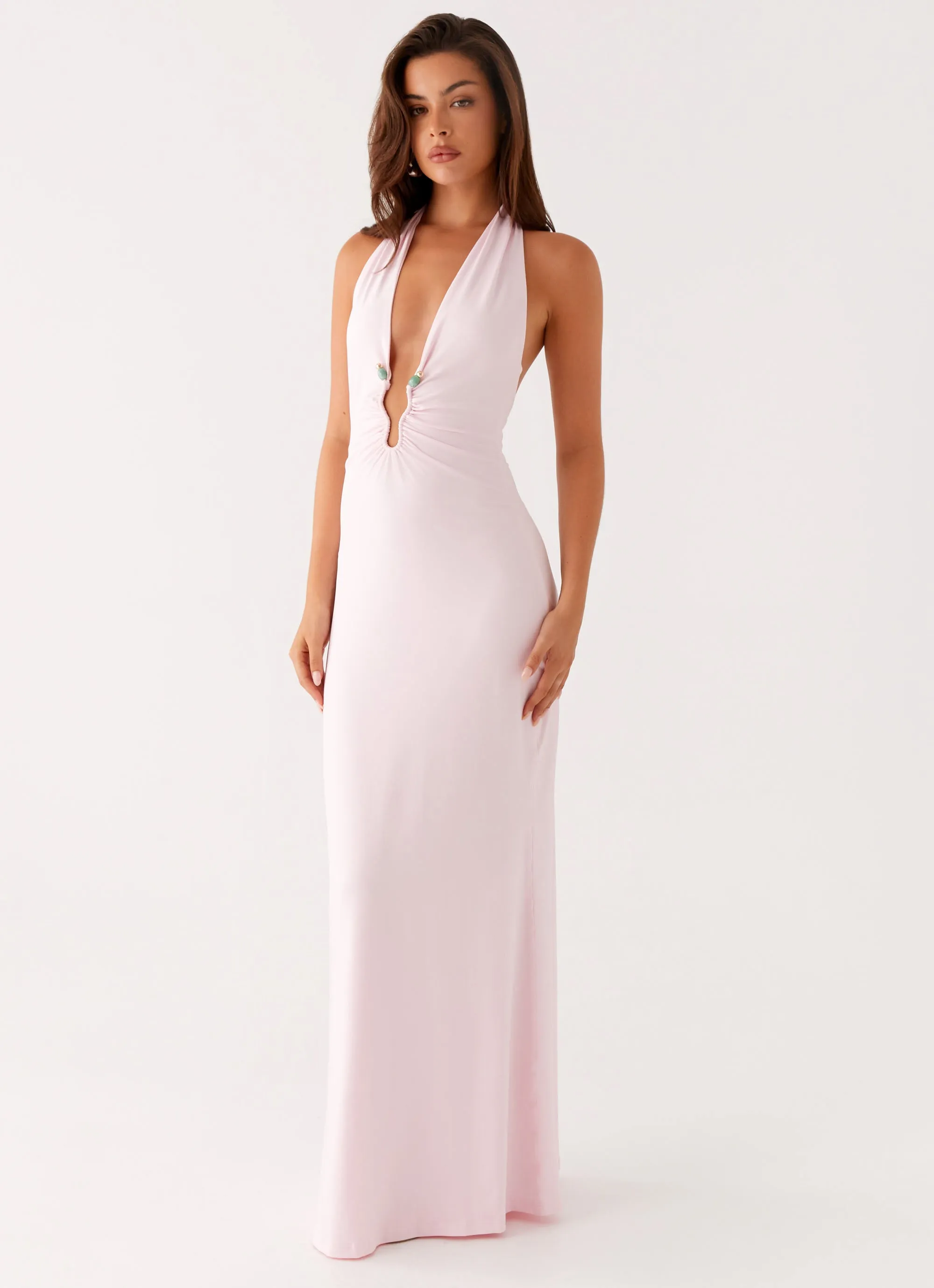 Nicola Maxi Dress - Pink Cute Glow