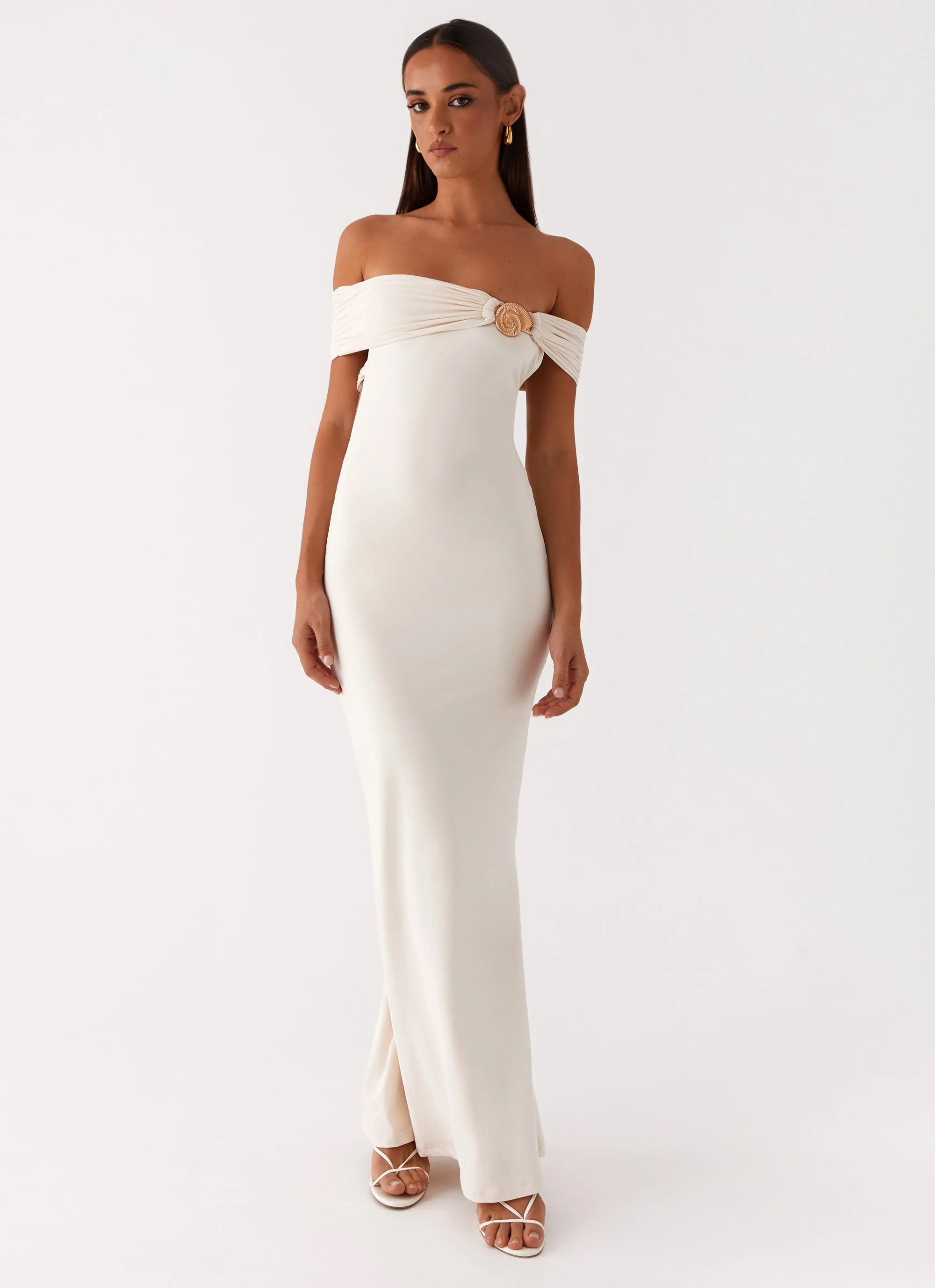Illusion Maxi Dress - Ivory Vacation Vibe