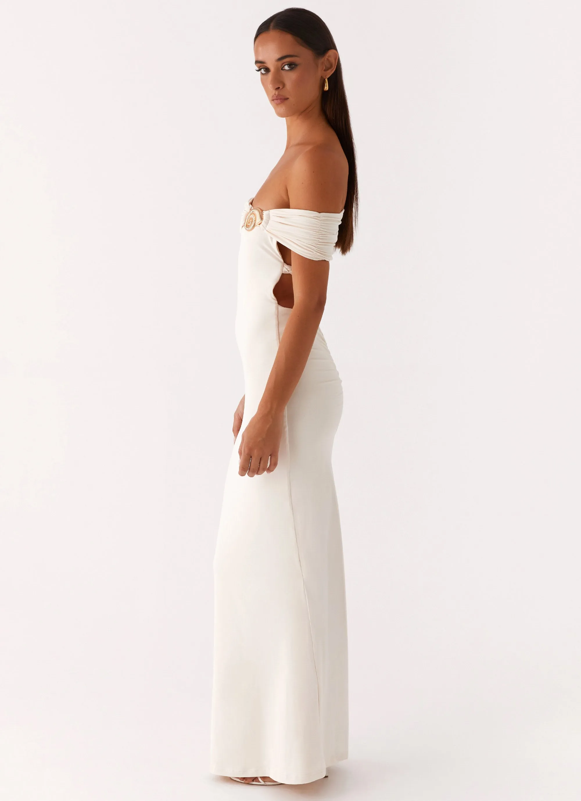 Illusion Maxi Dress - Ivory Cozy Touch