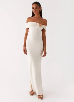 Illusion Maxi Dress - Ivory Vacation Vibe