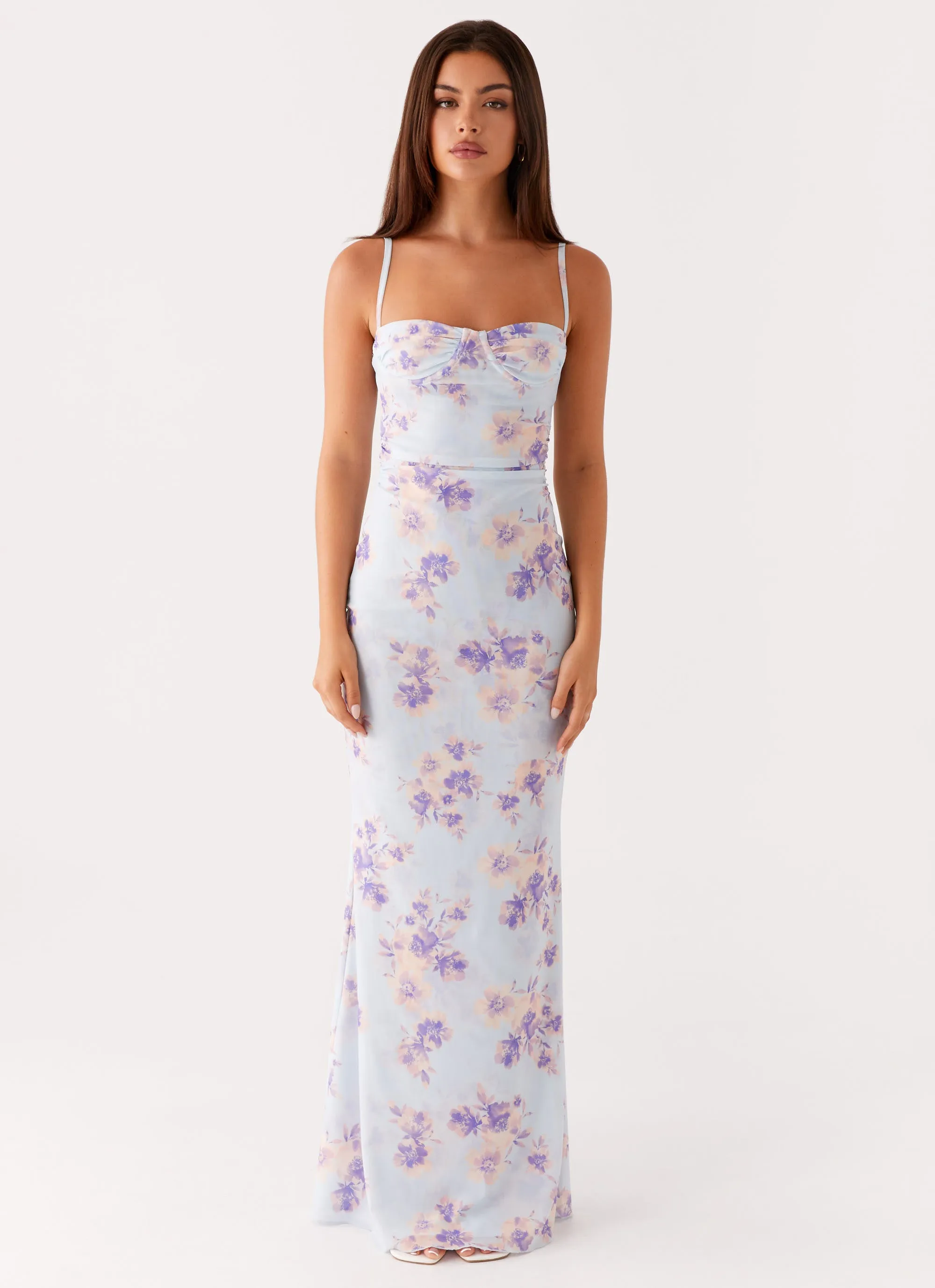 Impress Maxi Dress - Print Scalloped-Edge Life Soft
