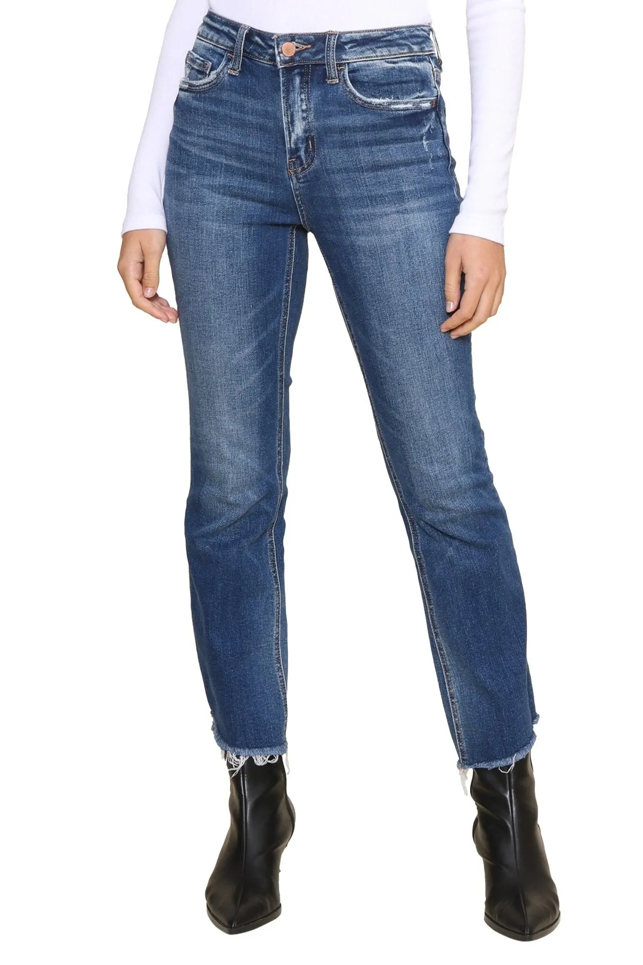 Ingenuity Medium Crop Flare Gusseted Crotch Elastic Free Cuffs