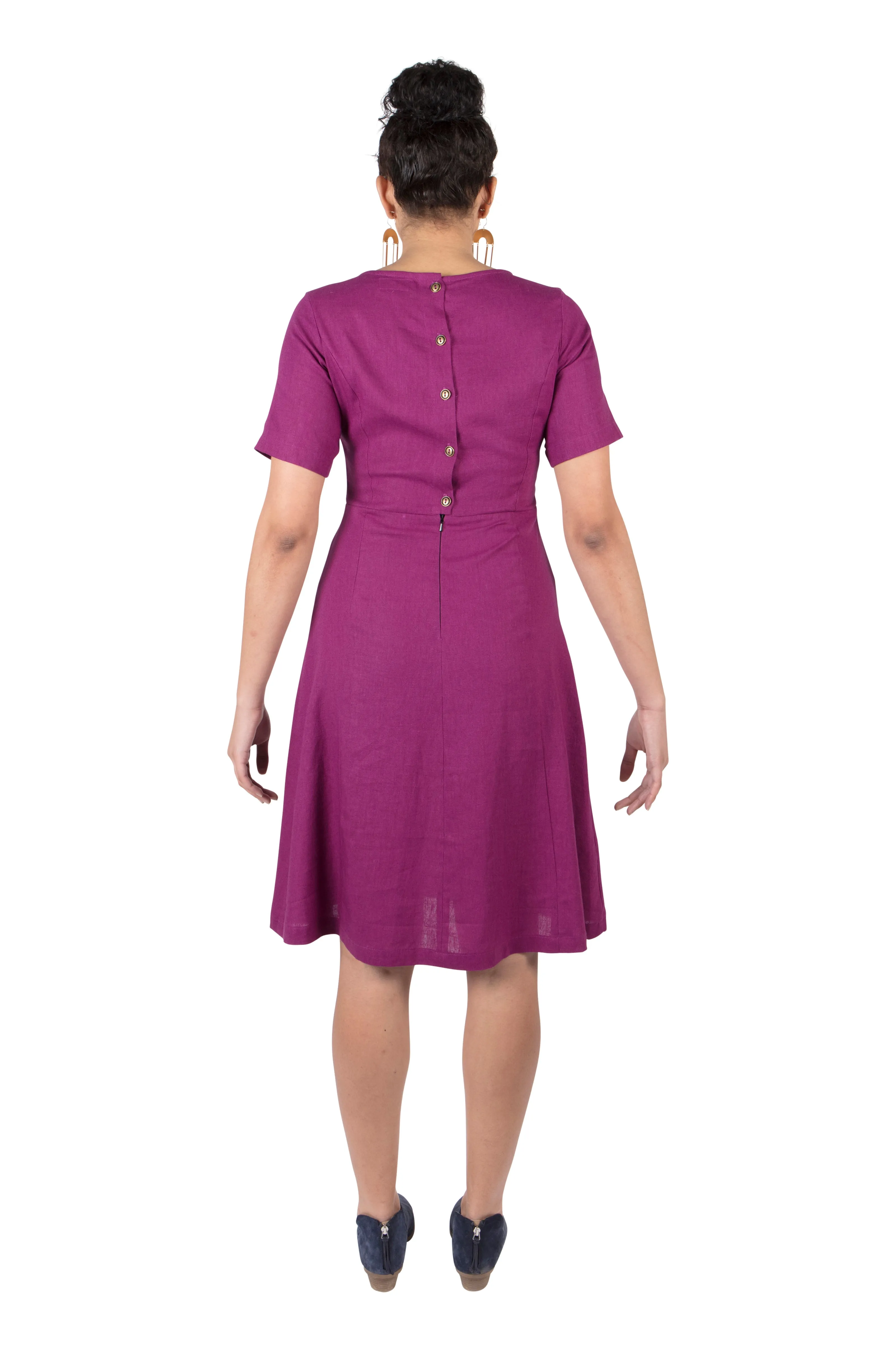 Ingrid Dress in Electric Violet Soft Vibe