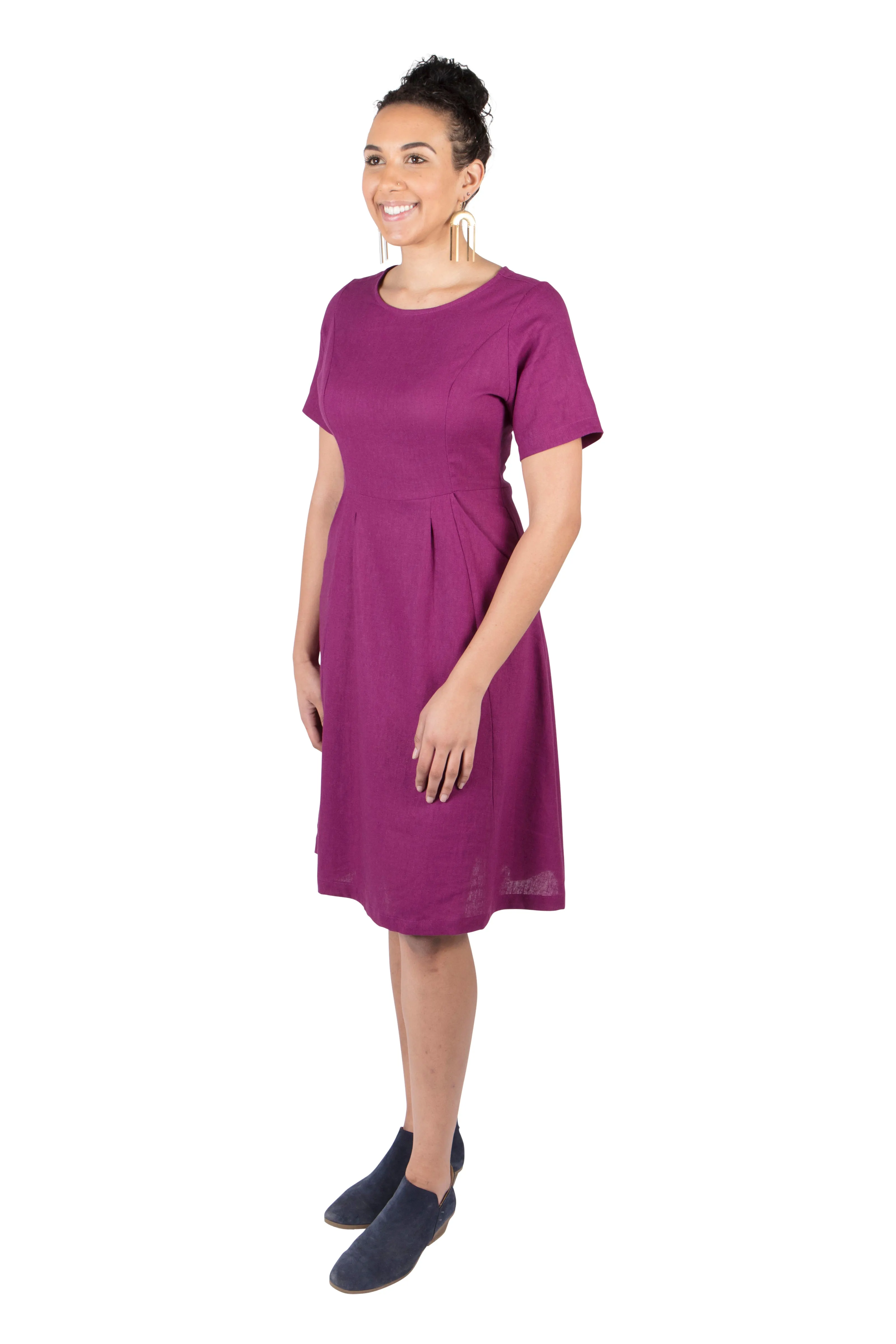 Flattering bodycon dress Ingrid Dress in Electric Violet