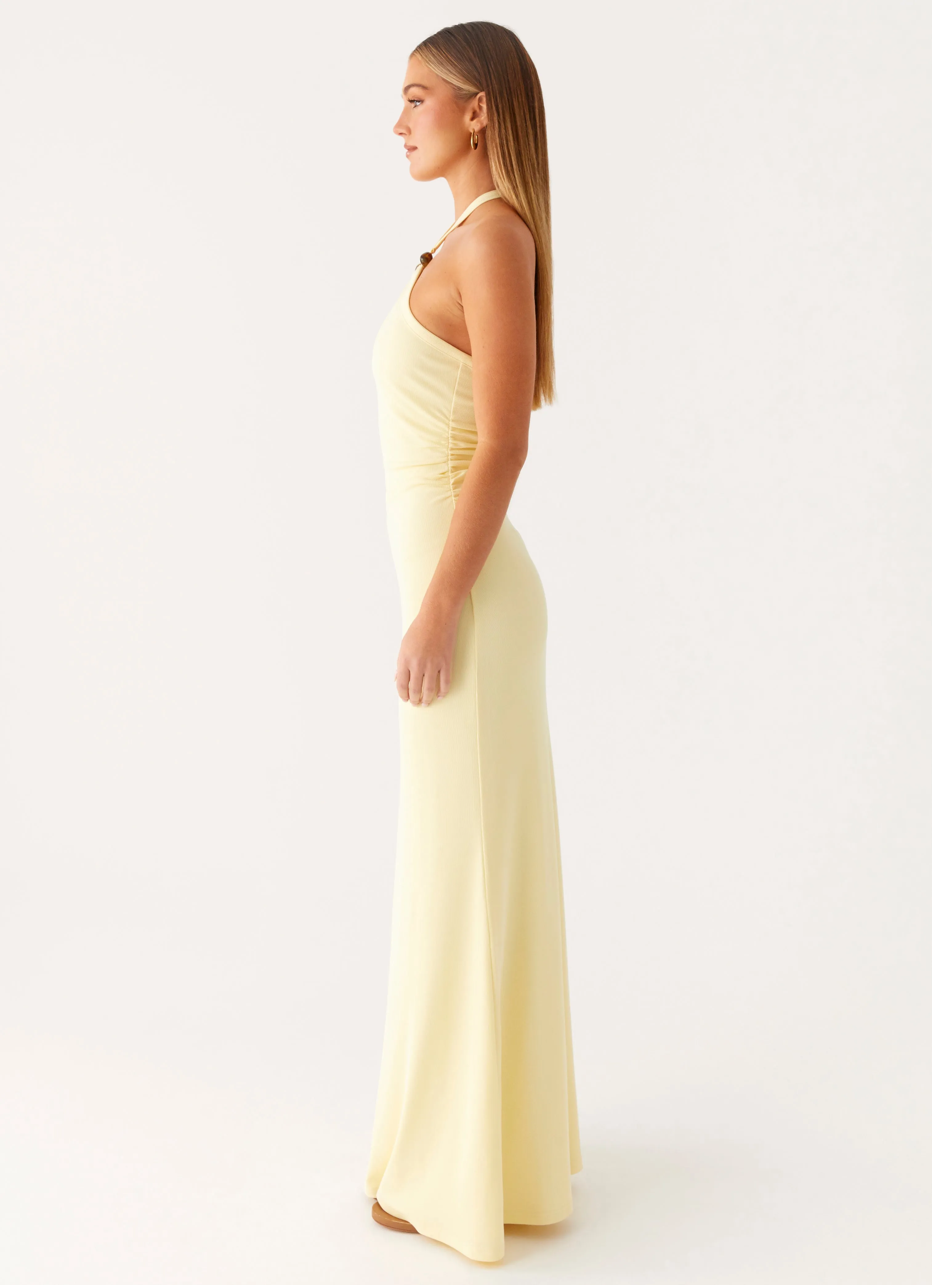 Instant Attraction Maxi Dress - Yellow Sharp Motion Simple formal dress