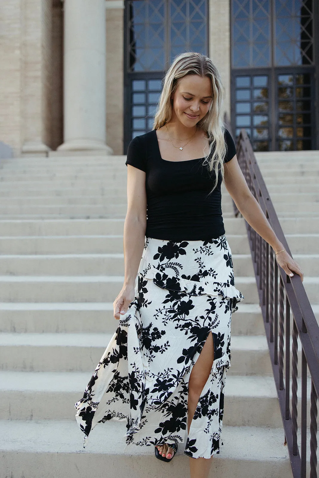 Thermal Insulation Tech FadeResistant Willow Square Neck Tee