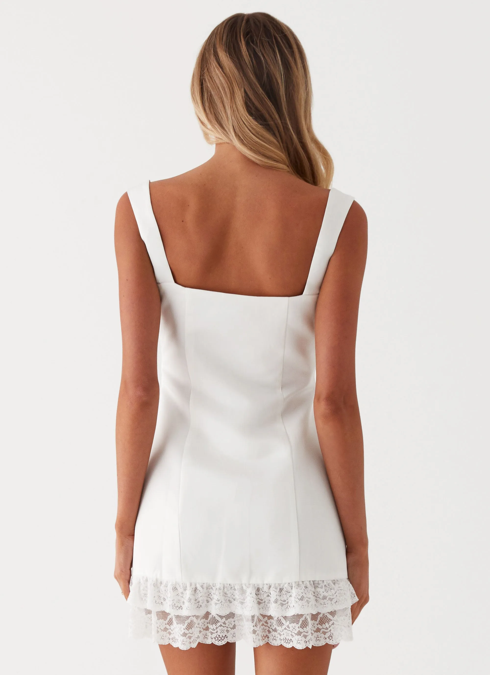 Sophisticated Mood Isadora Lace Mini Dress - White