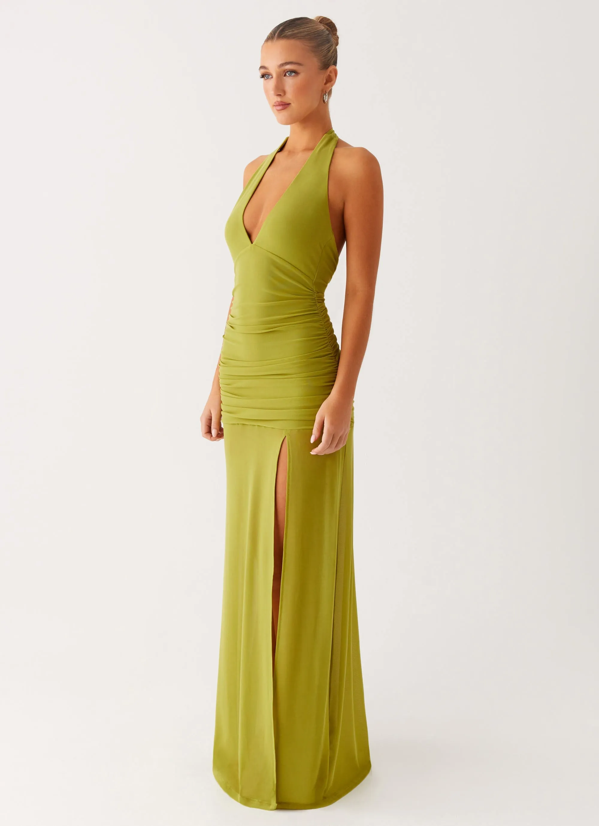 Island Muse Dress - Lime Effortless Layer Wear Linen-Blend