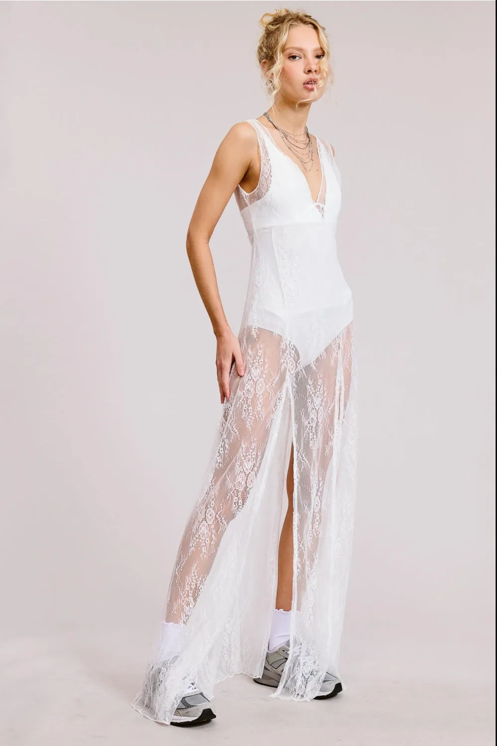 Wanted & Wild Dress- White Slim Form