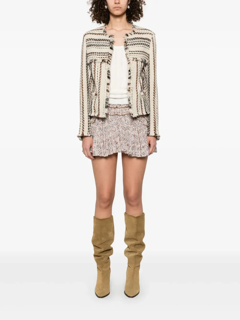 Izaria Jacket in Ecru LowProfileLogo Fantasize