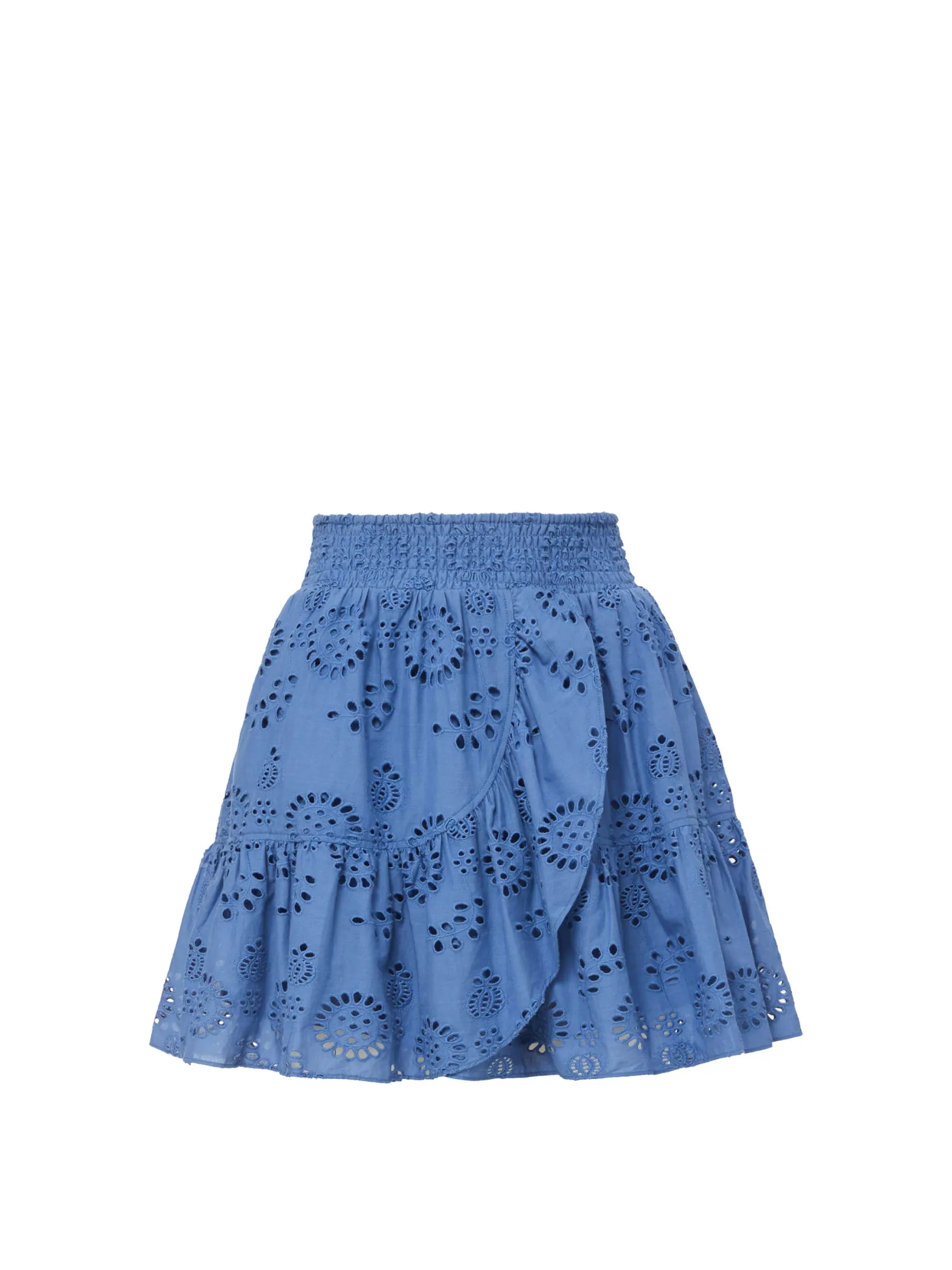 Relaxed Outfit Izzy Skirt In Steel Blue San Andr??s Eyelet