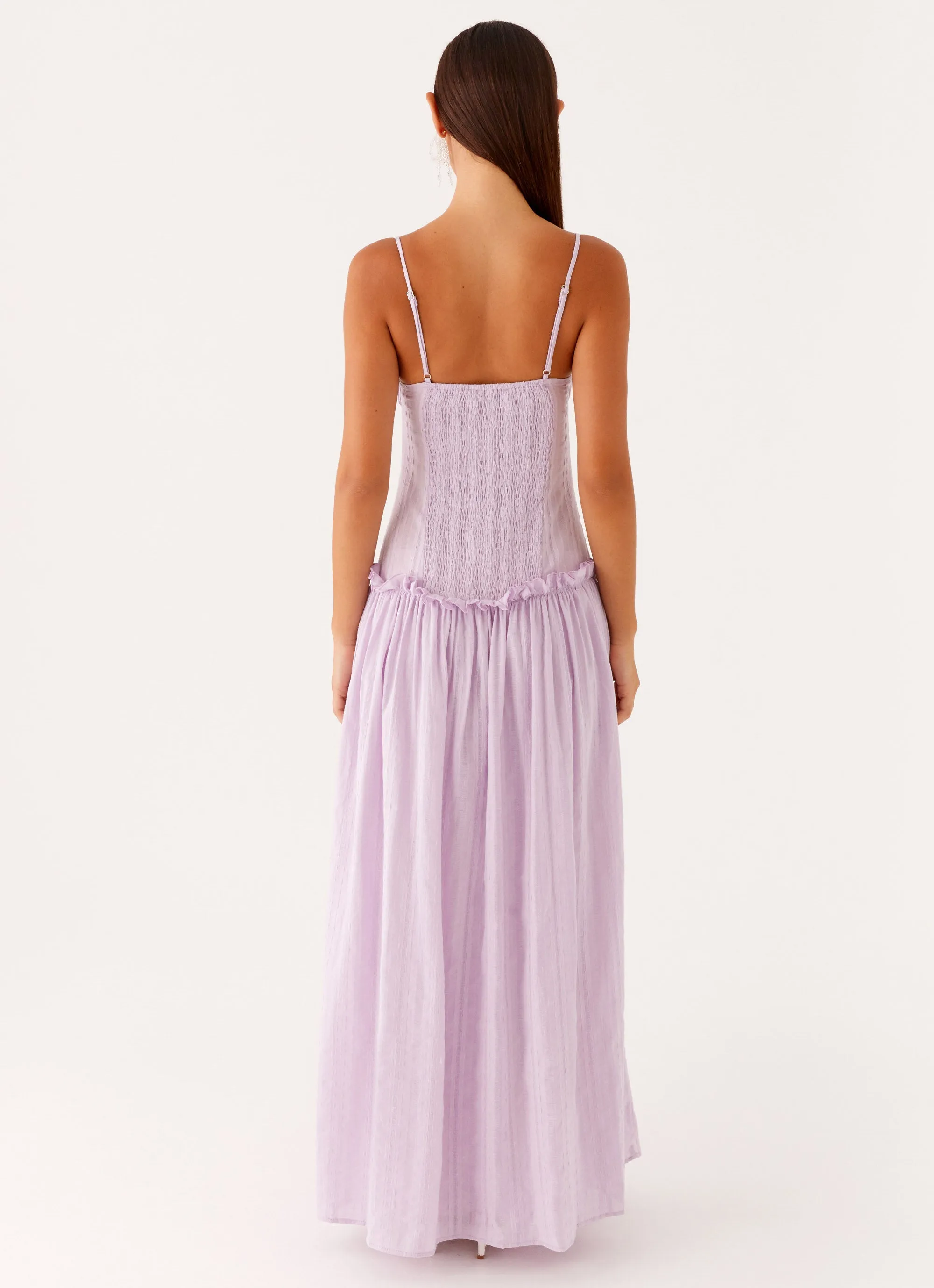 Inner Smile Jacinda Drop Waist Maxi Dress - Lavender