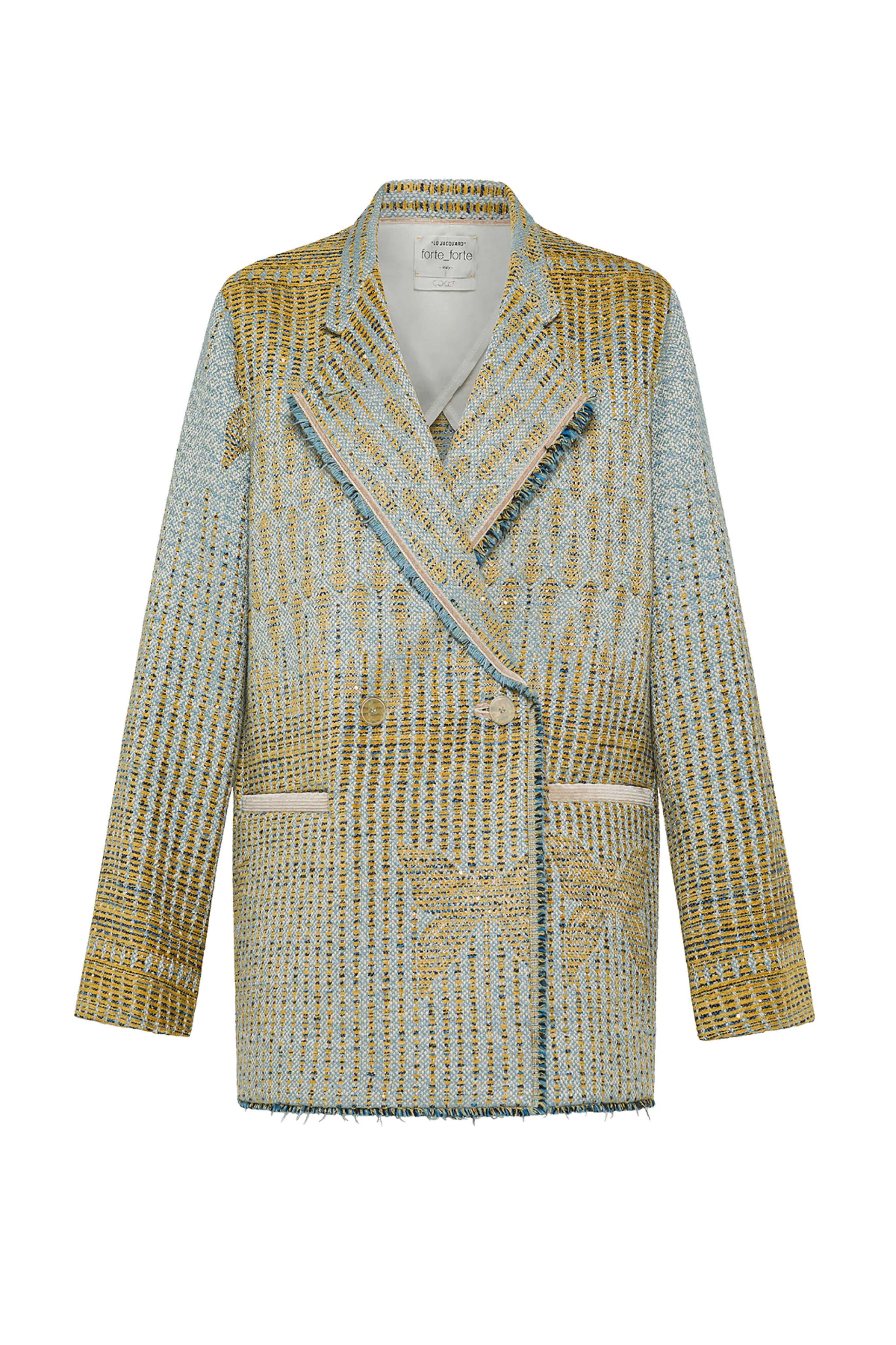 Jacquard Libelle Jacket HoodedStyle Smooth Flat Collar