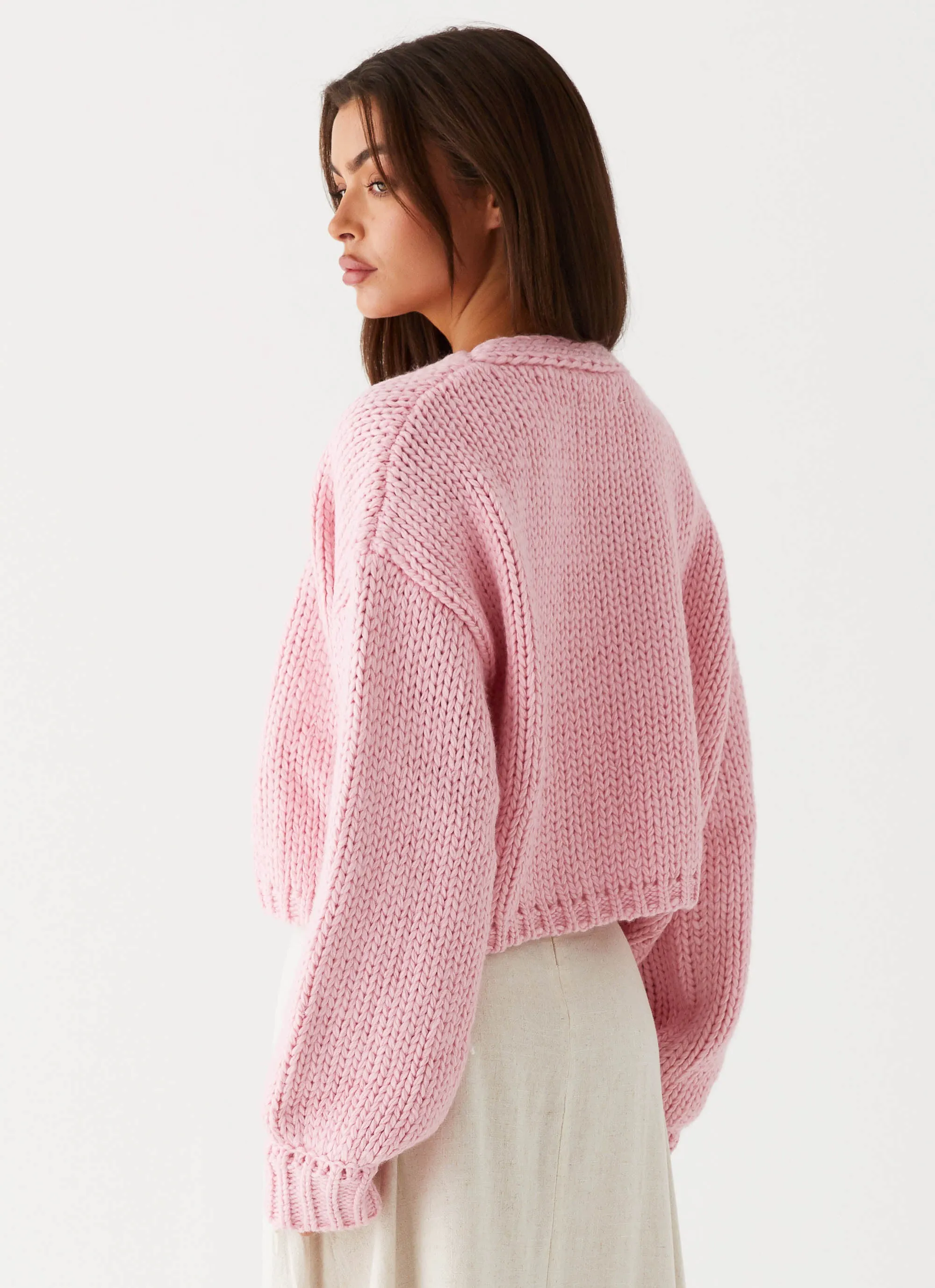 Jasleen Knit Cardigan - Pink AbrasionResistant Surface Comfortable Urban Piece